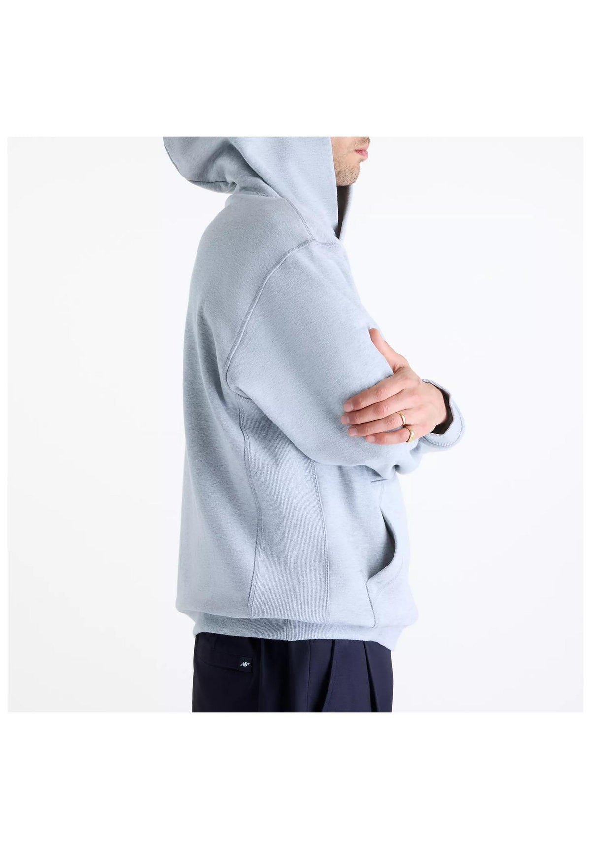 New Balance Numeric French Terry Small Logo Hoodie athleticgrey – Detailansicht 1