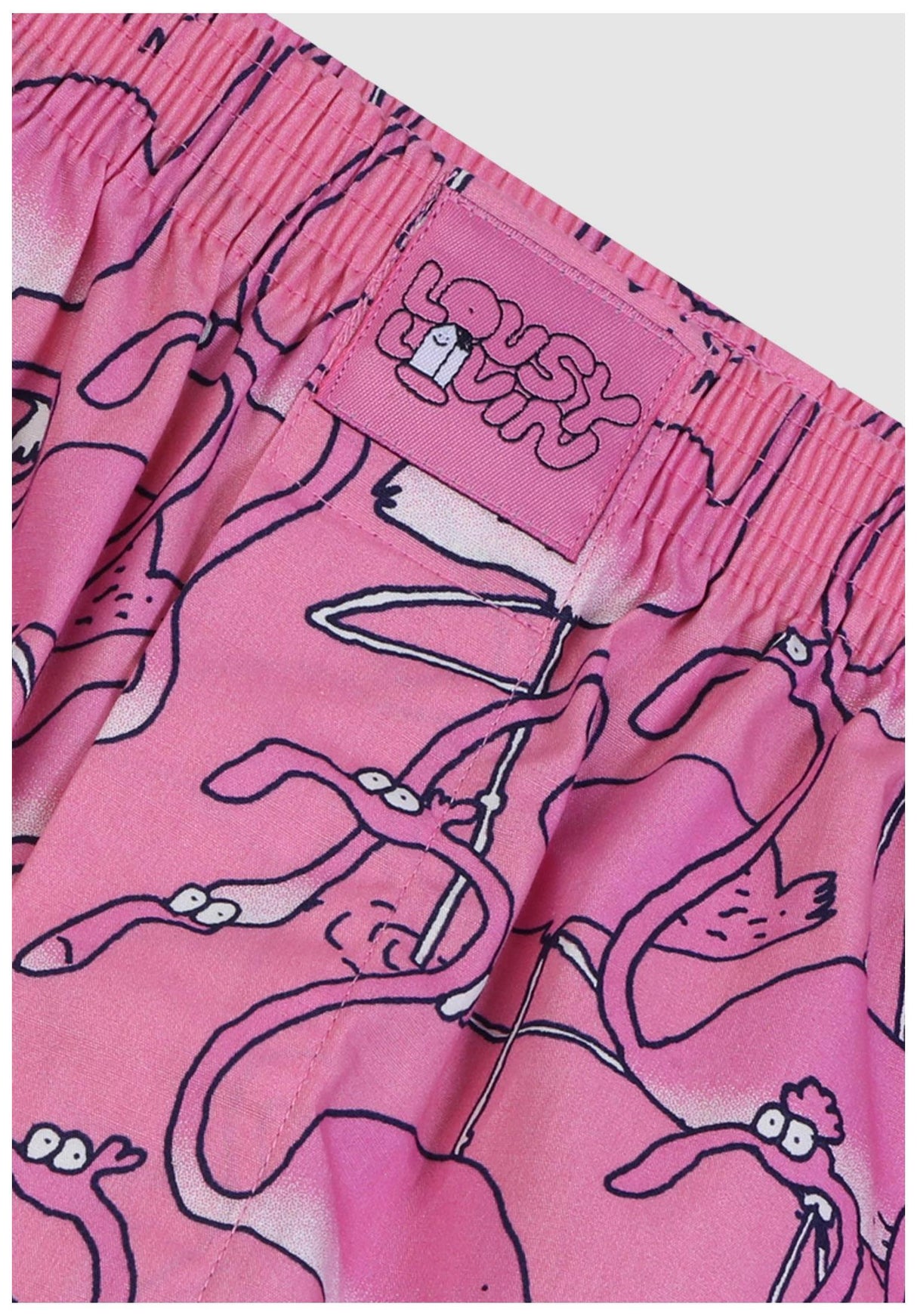Lousy Livin Greater Flamingos Boxershorts pink – Rückenansicht