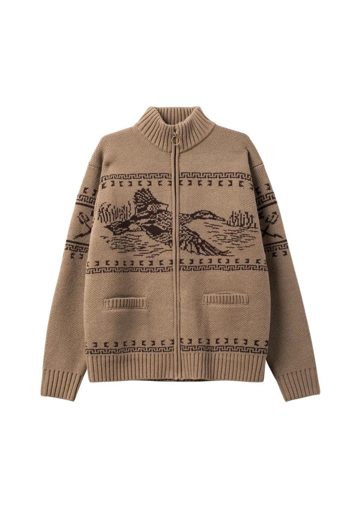 Dark Seas Old Timer Strickjacke timberwolf – Detailansicht 1