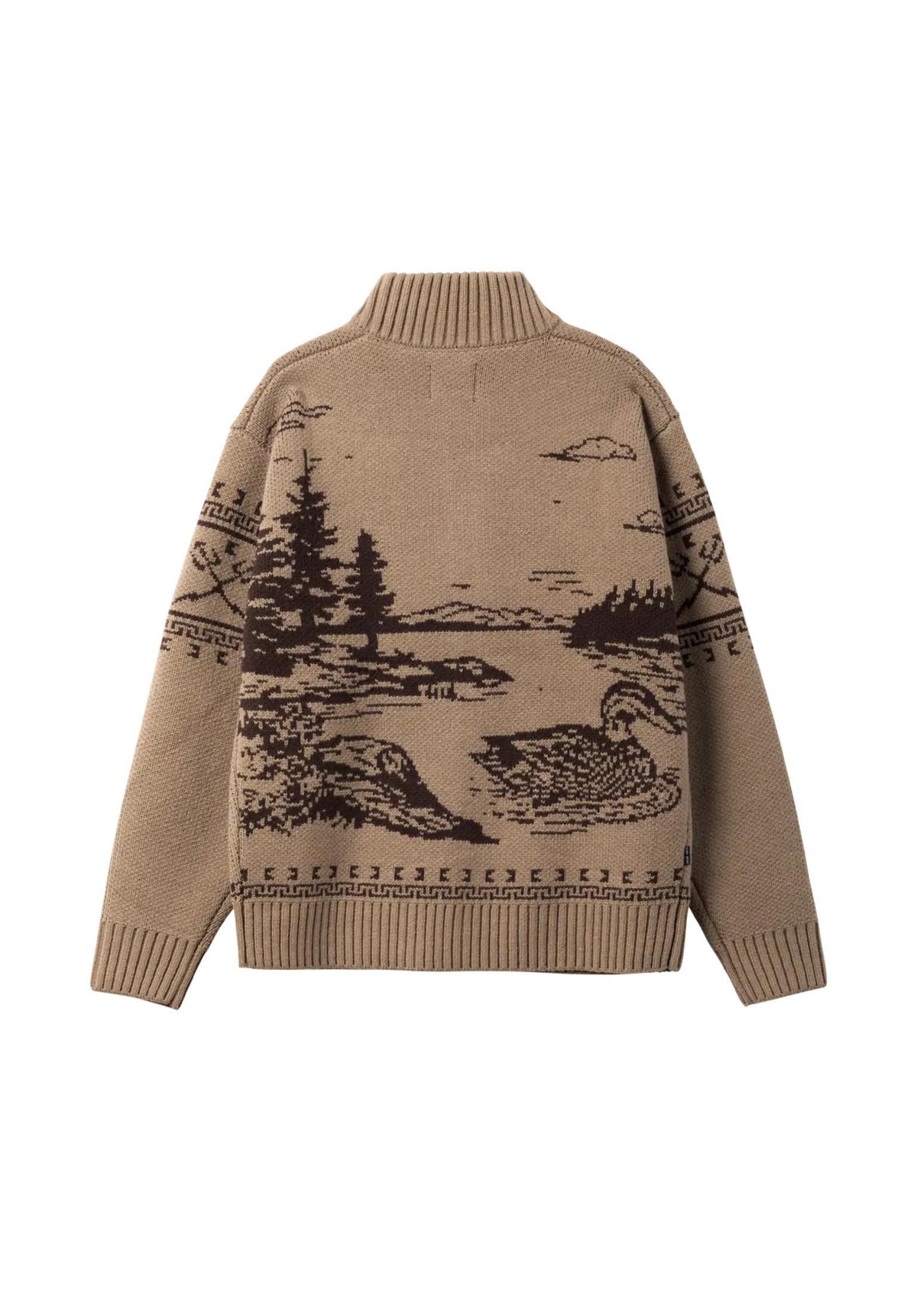 Dark Seas Old Timer Strickjacke timberwolf – Rückenansicht