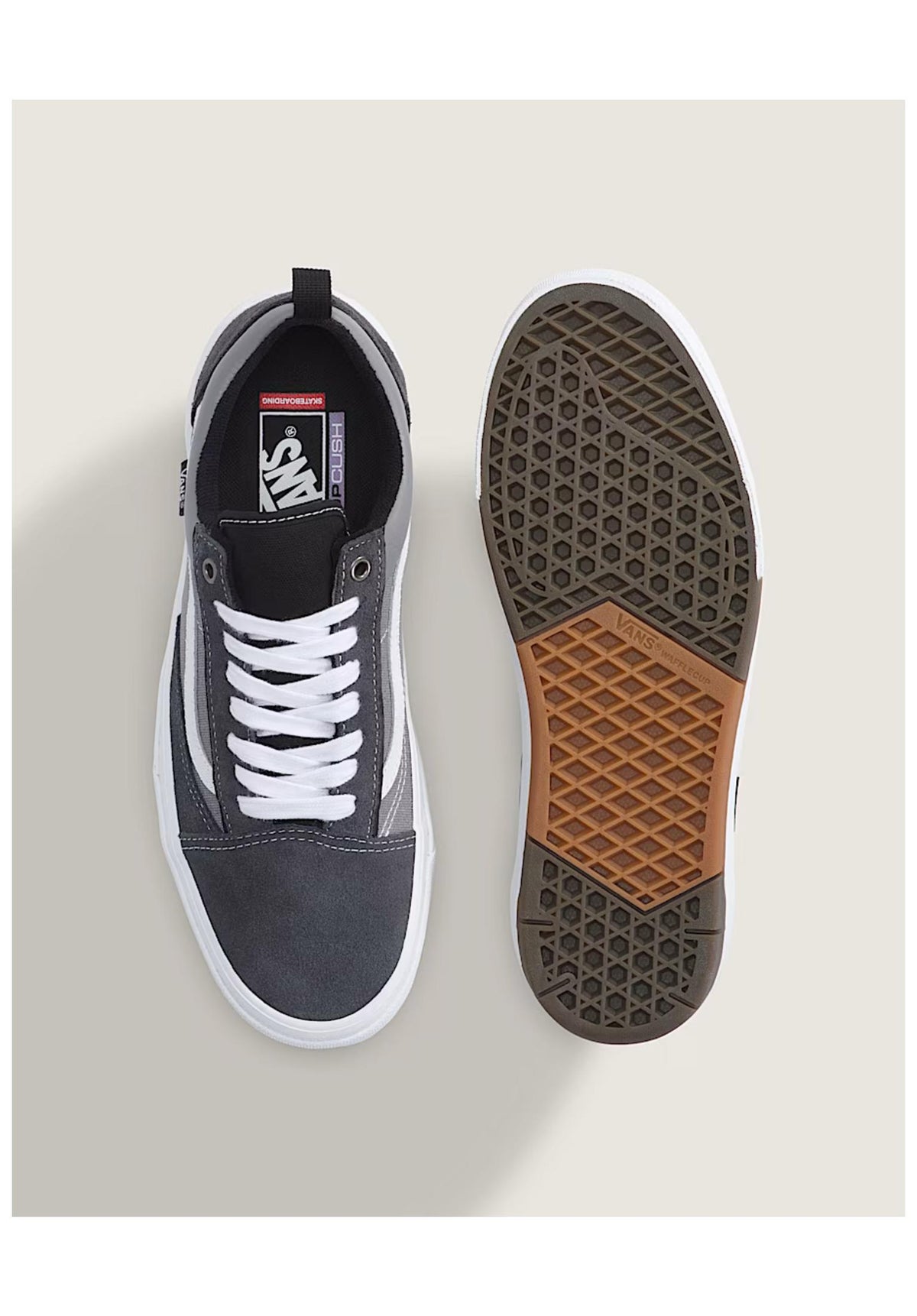 Vans Skate Old Skool Wafflecup Schuhe Jungs 2-tone-grey – Detailansicht 1