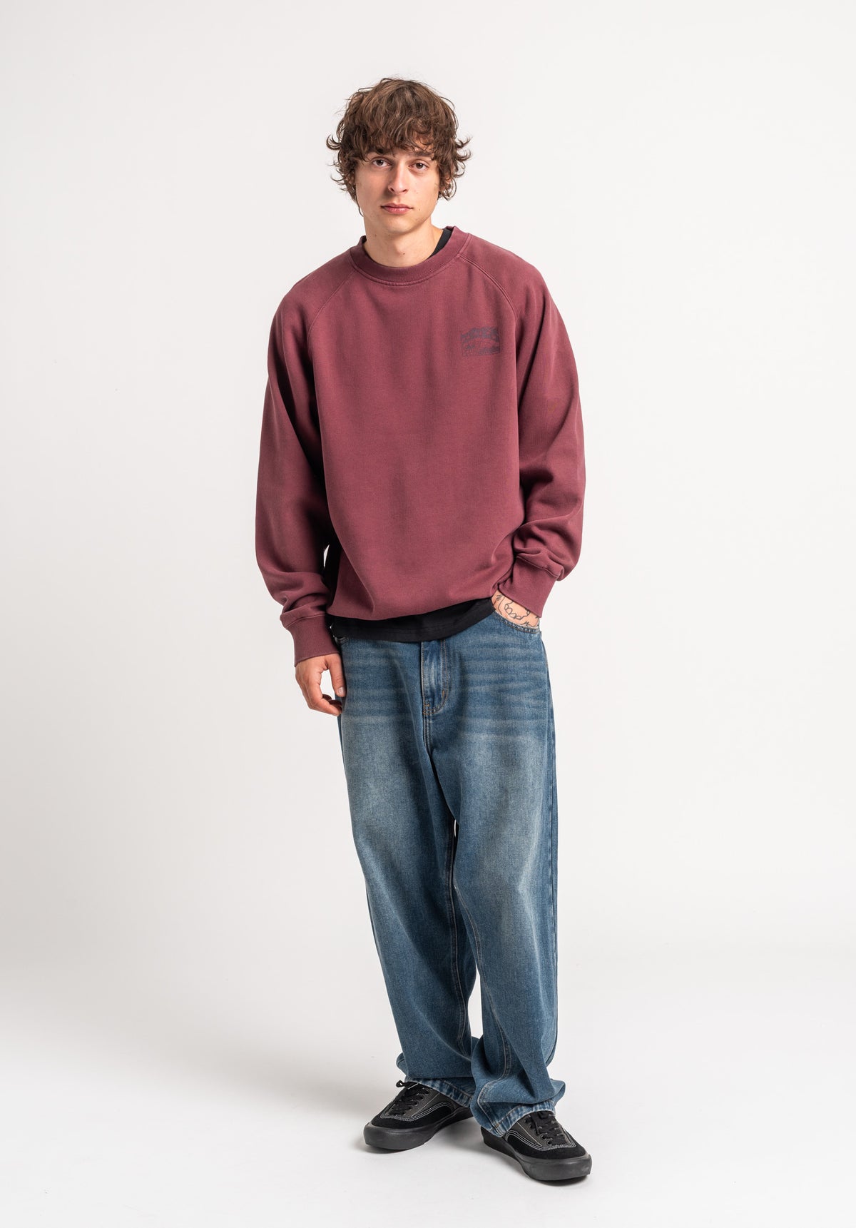 TITUS Heritage Clean Sweatshirt darkolivefaded – Oberansicht