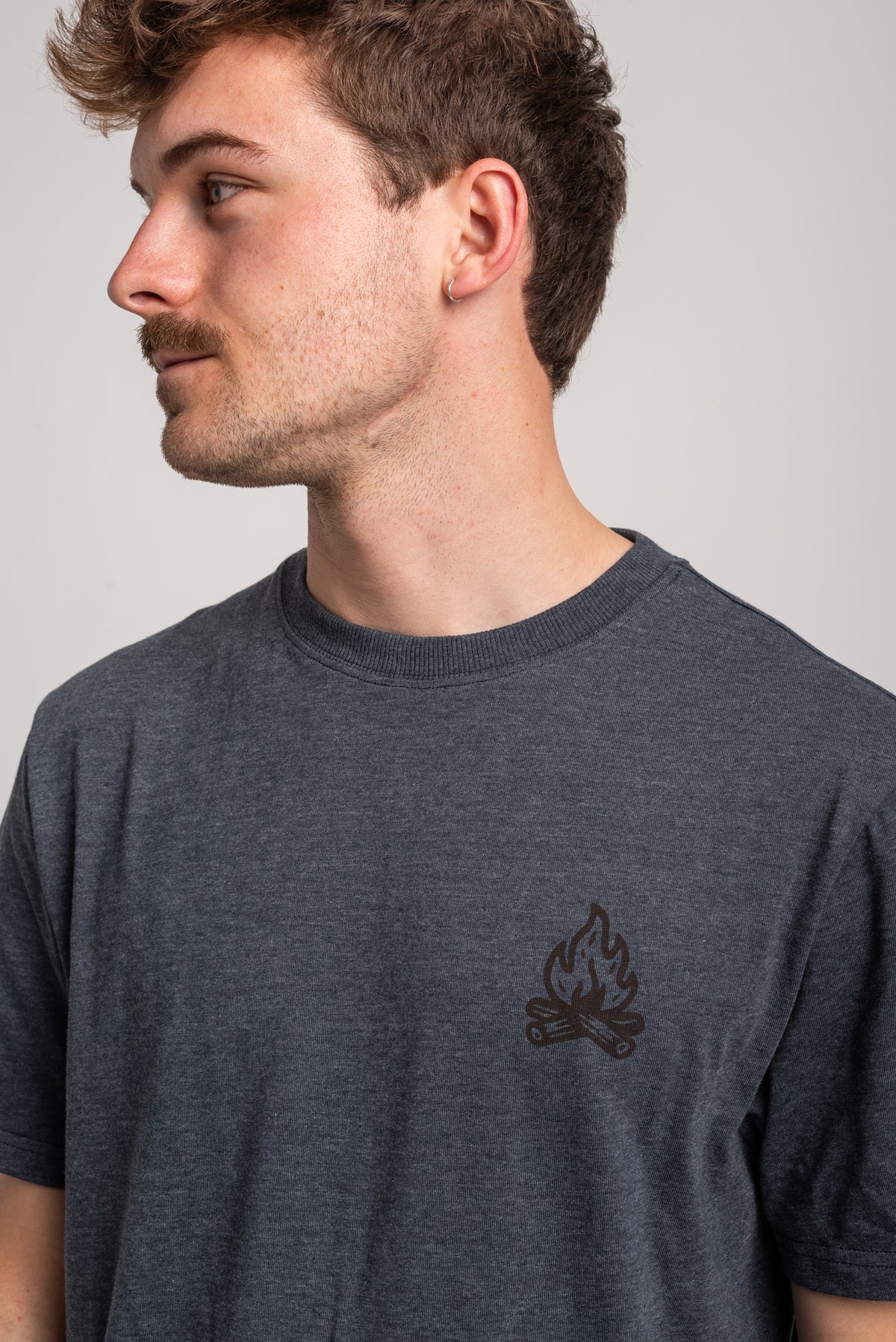 Rules Campfire T-Shirt fogbluemottled – Detailansicht 1
