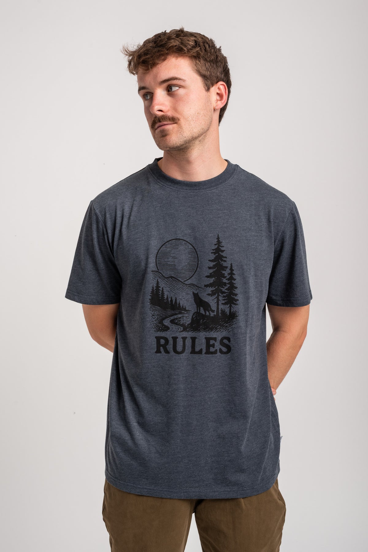 Rules Jonel T-Shirt fogbluemottled – Detailansicht 1