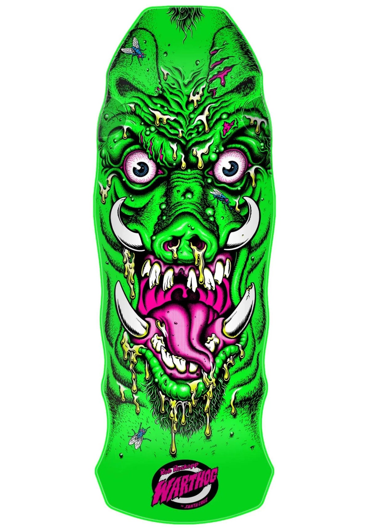 Santa-Cruz Roskopp Warthog Freaks Deck green – Rückenansicht
