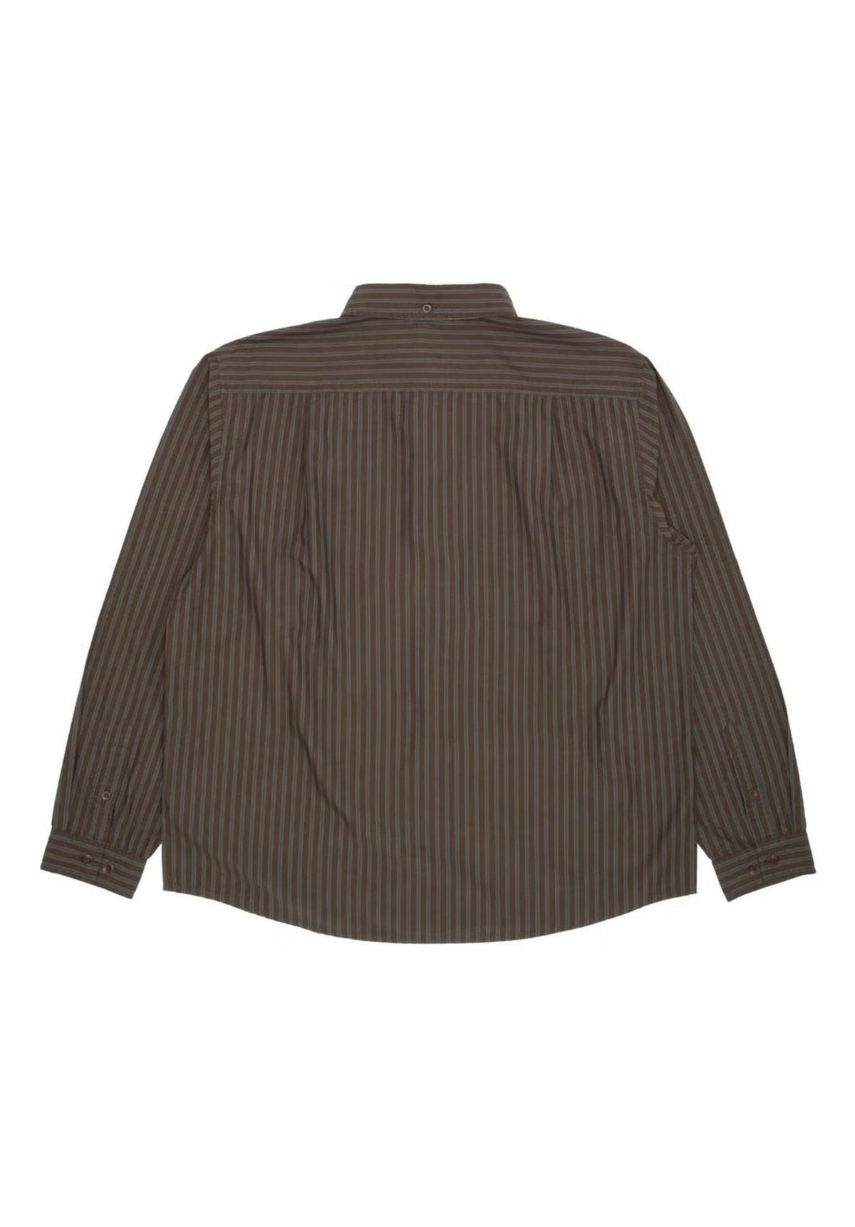 GX1000 Long Sleeve Button Down Hemd-Langarm olive-striped – Rückenansicht
