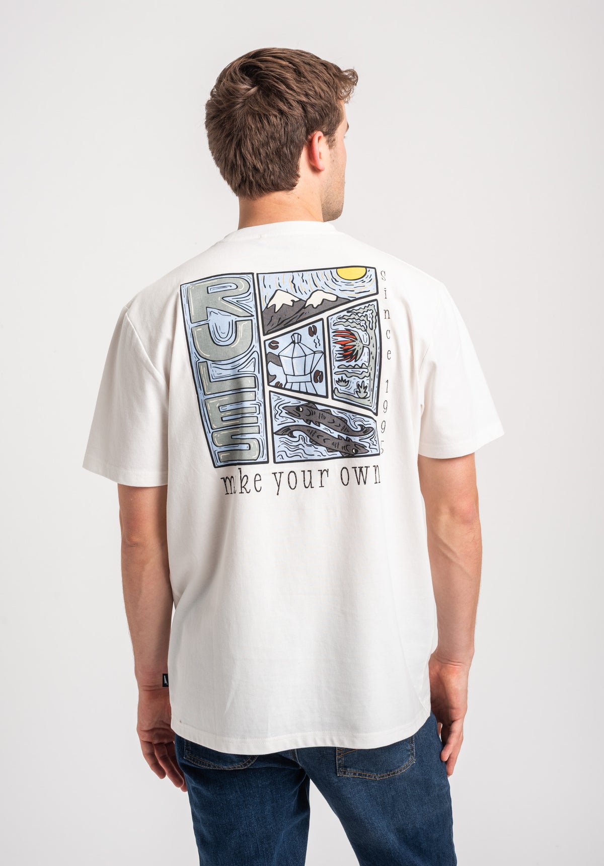 Rules New Terrain T-Shirt offwhite – Rückenansicht