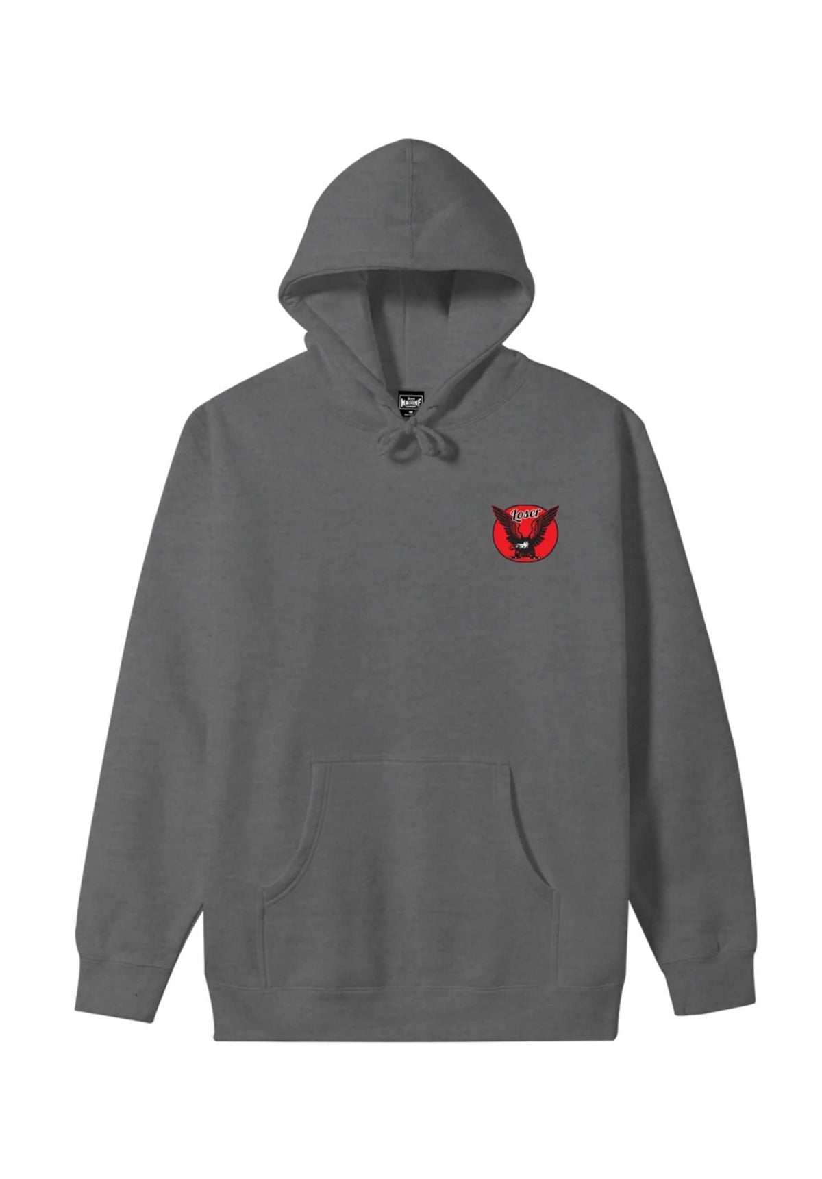 Loser-Machine Powerband Hoodie gunmetal-heather – Rückenansicht
