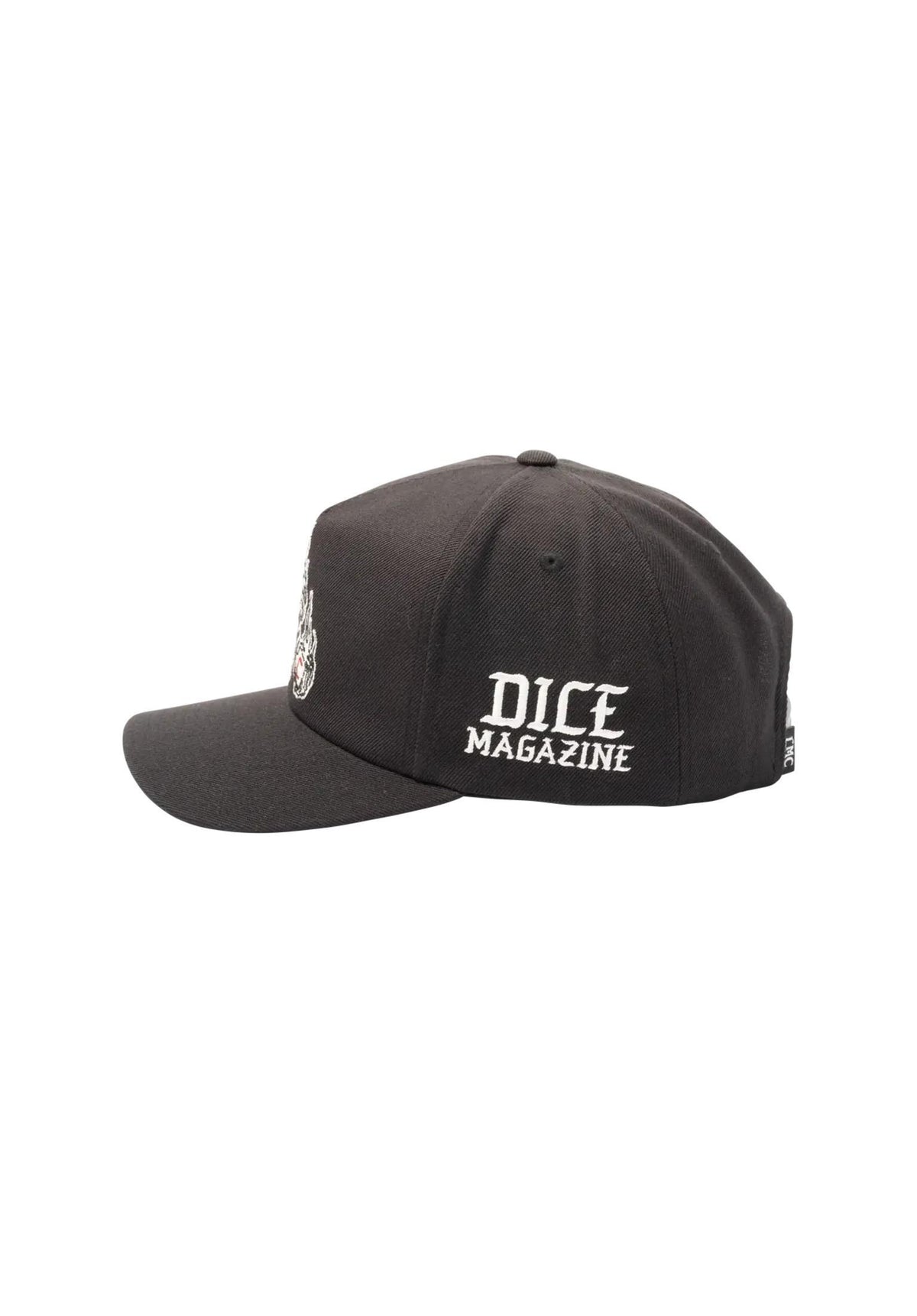 Loser-Machine x DICE 5-Panel High Profile Wool Snapback Cap black – Oberansicht
