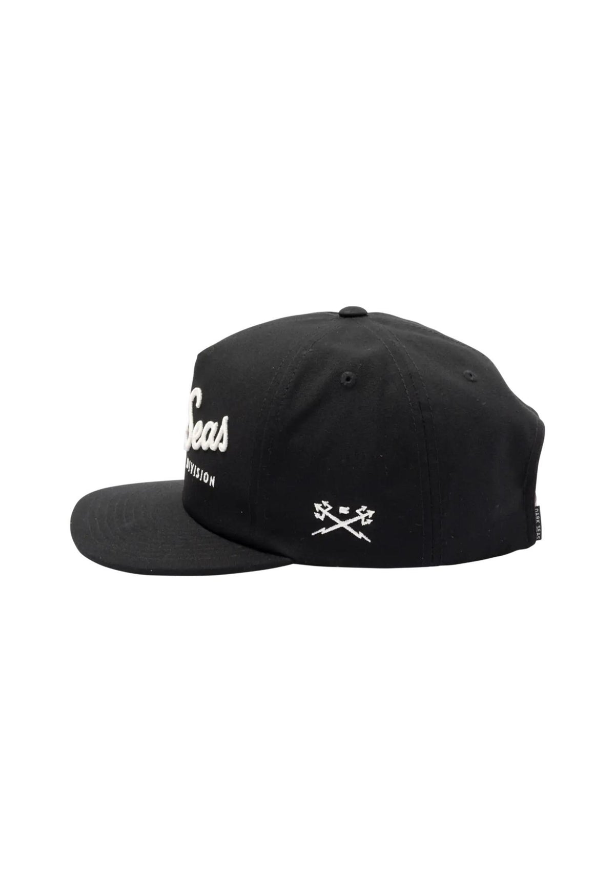 Dark Seas Clinch 5-Panel Canvas Unstructured Strapback Cap black – Detailansicht 1