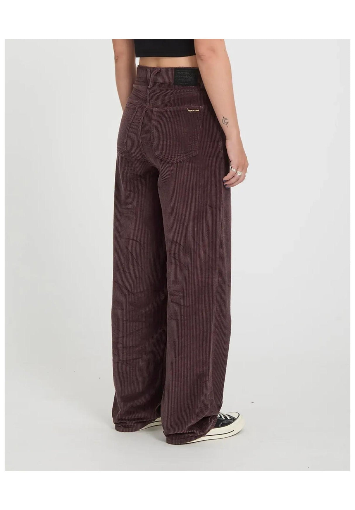 Volcom Weellow II Cordhose raisin – Rückenansicht
