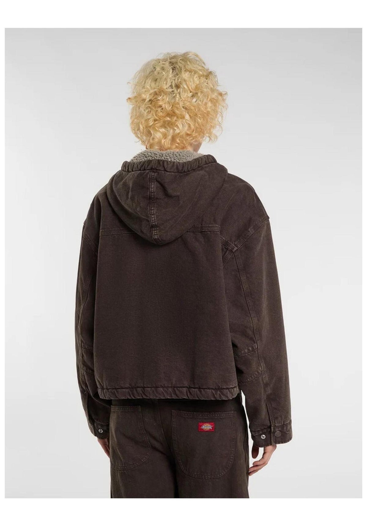 Dickies Miami Denim Hooded Zip-Hoodie darkbrown – Rückenansicht