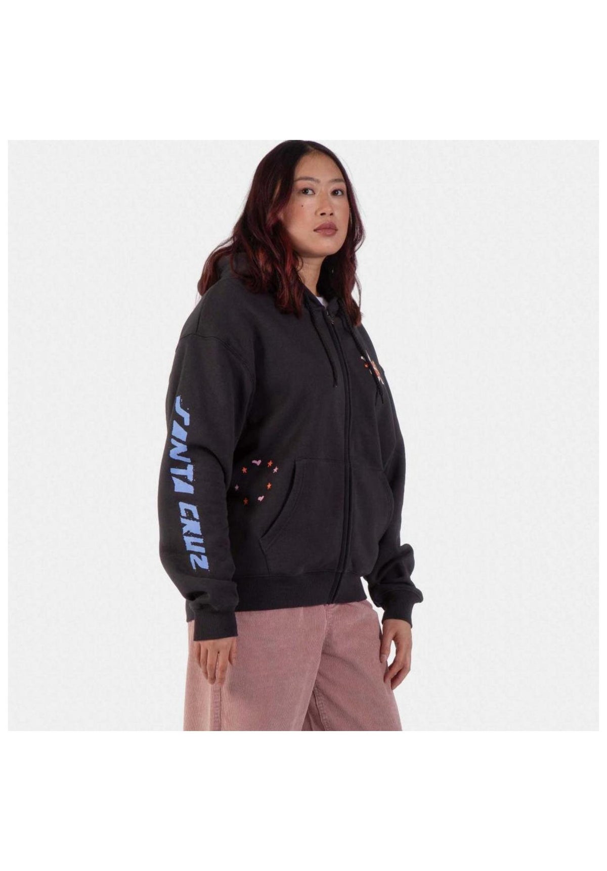 Santa-Cruz Grow Zip-Hoodie blackwash – Detailansicht 1