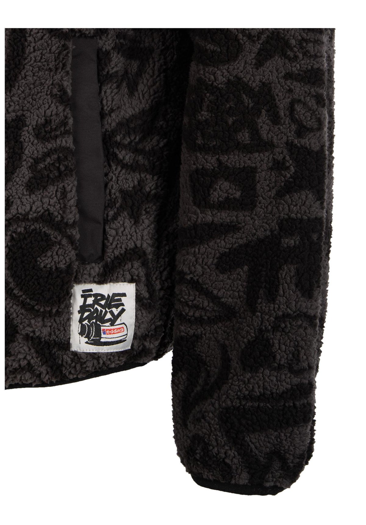 iriedaily x edding Fleece Übergangsjacke black – Detailansicht 1