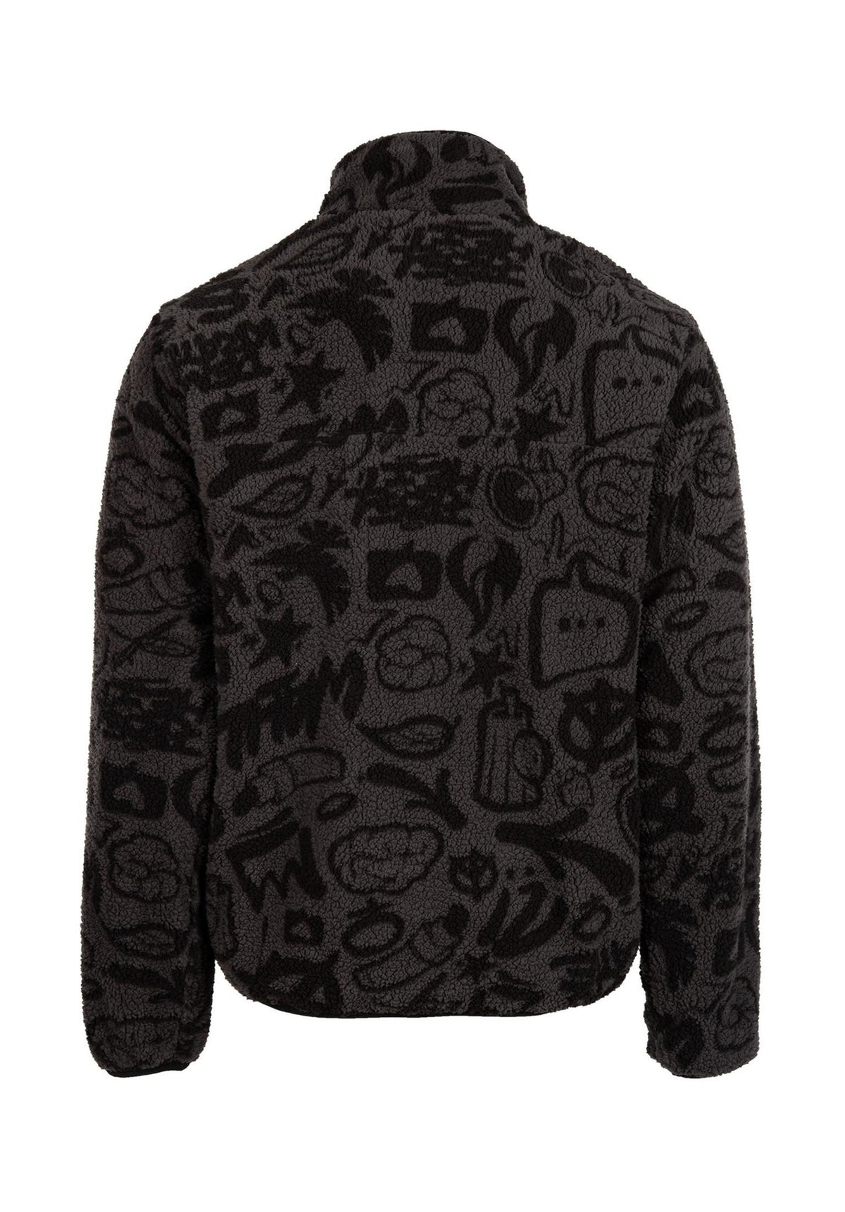 iriedaily x edding Fleece Übergangsjacke black – Rückenansicht