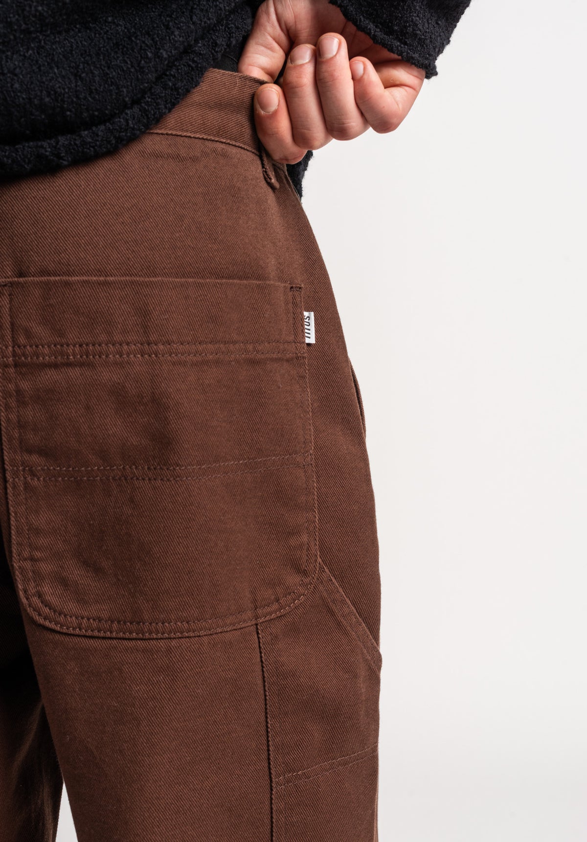 TITUS Workpant Jeans darkbrowndenim-washed – Detailansicht 1