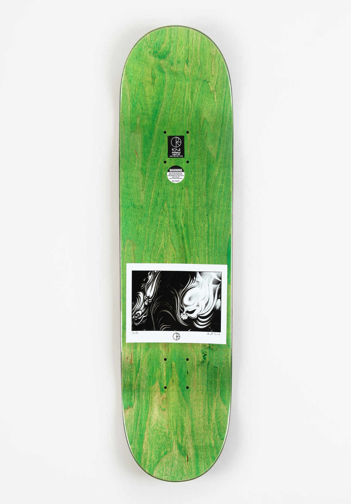 Polar Skate Co Grund Skulls Deck black – Rückenansicht