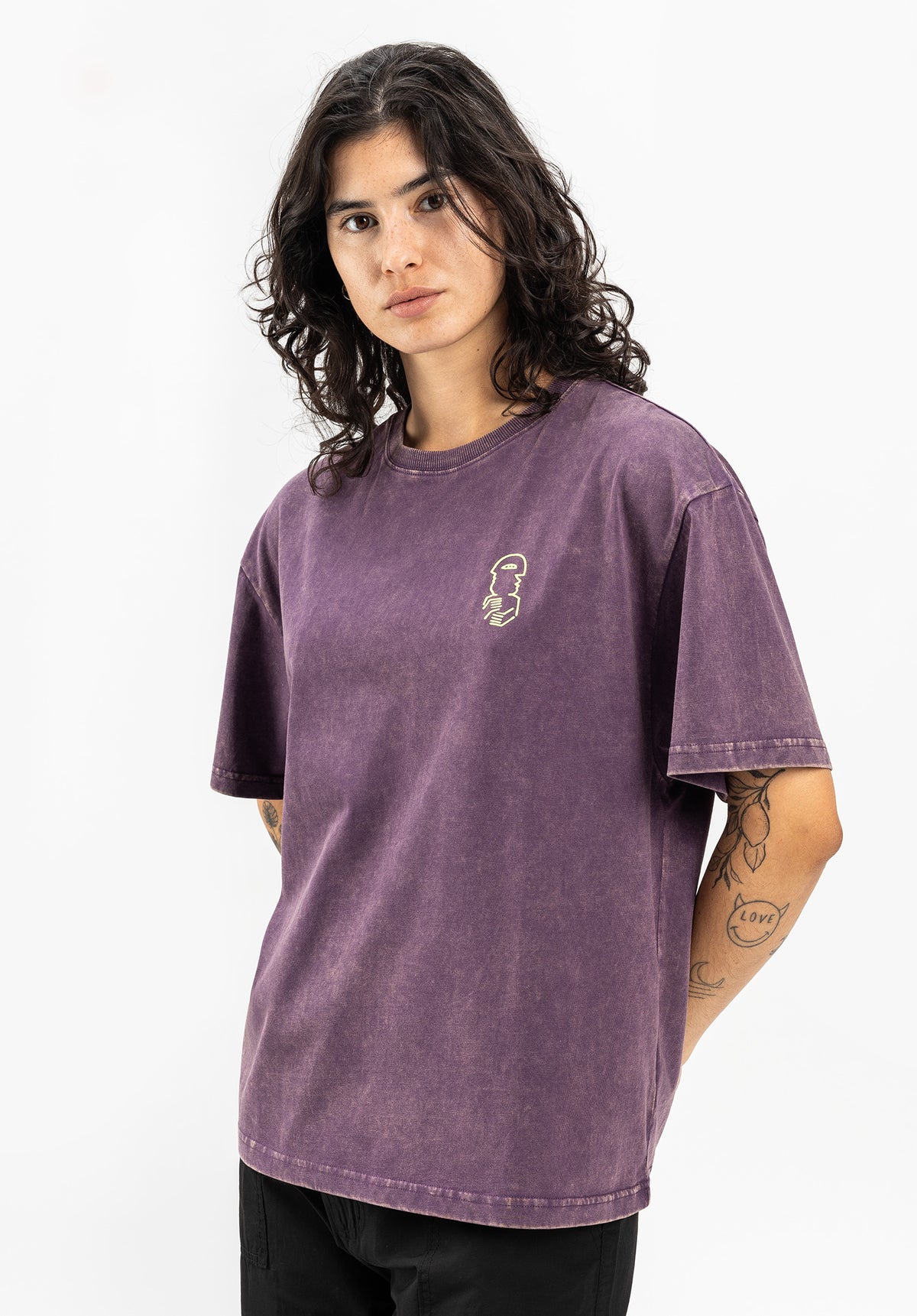 TITUS Milva T-Shirt plumfaded – Detailansicht 1