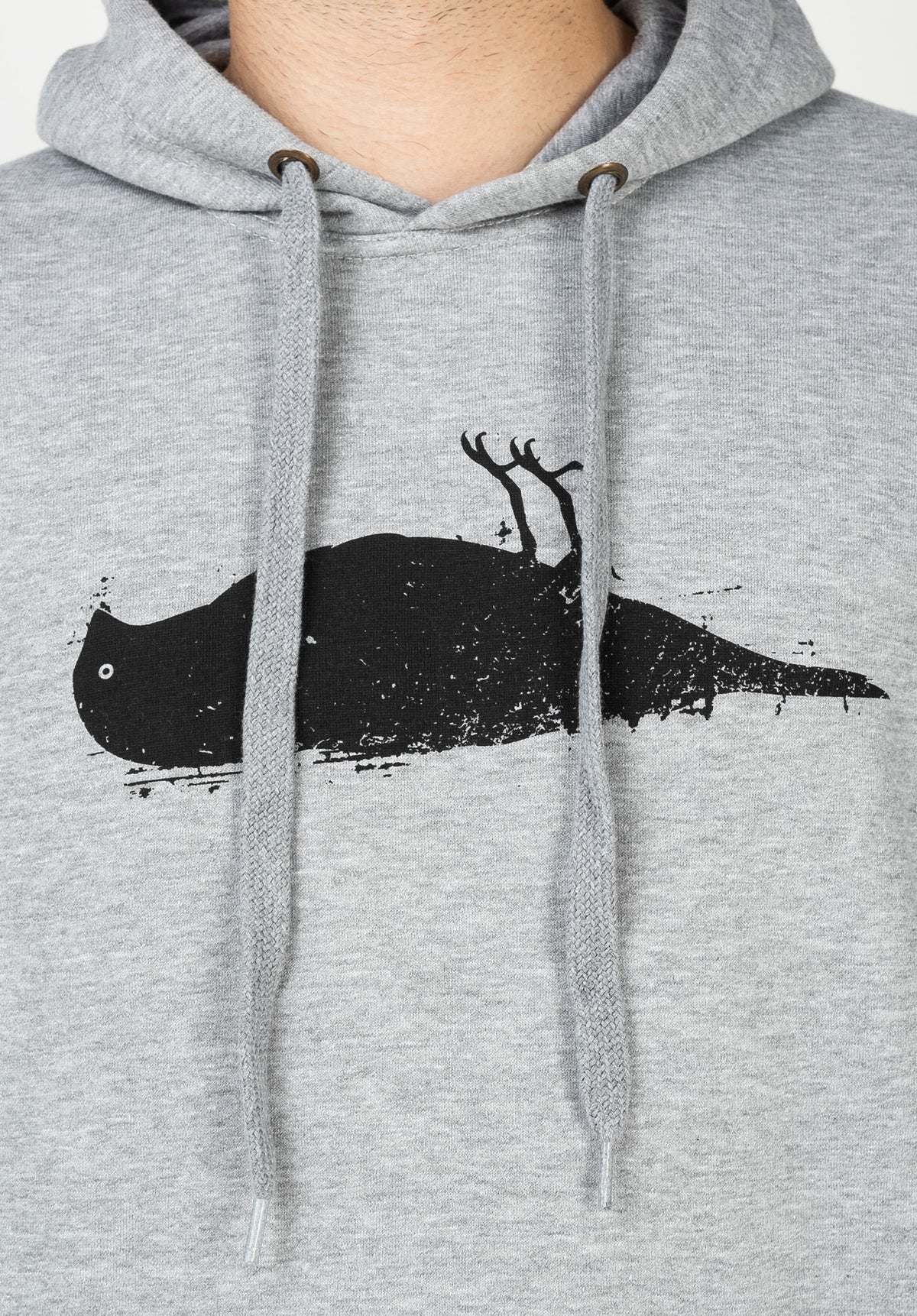 Atticus Bird Hoodie heathergrey – Ansicht 3
