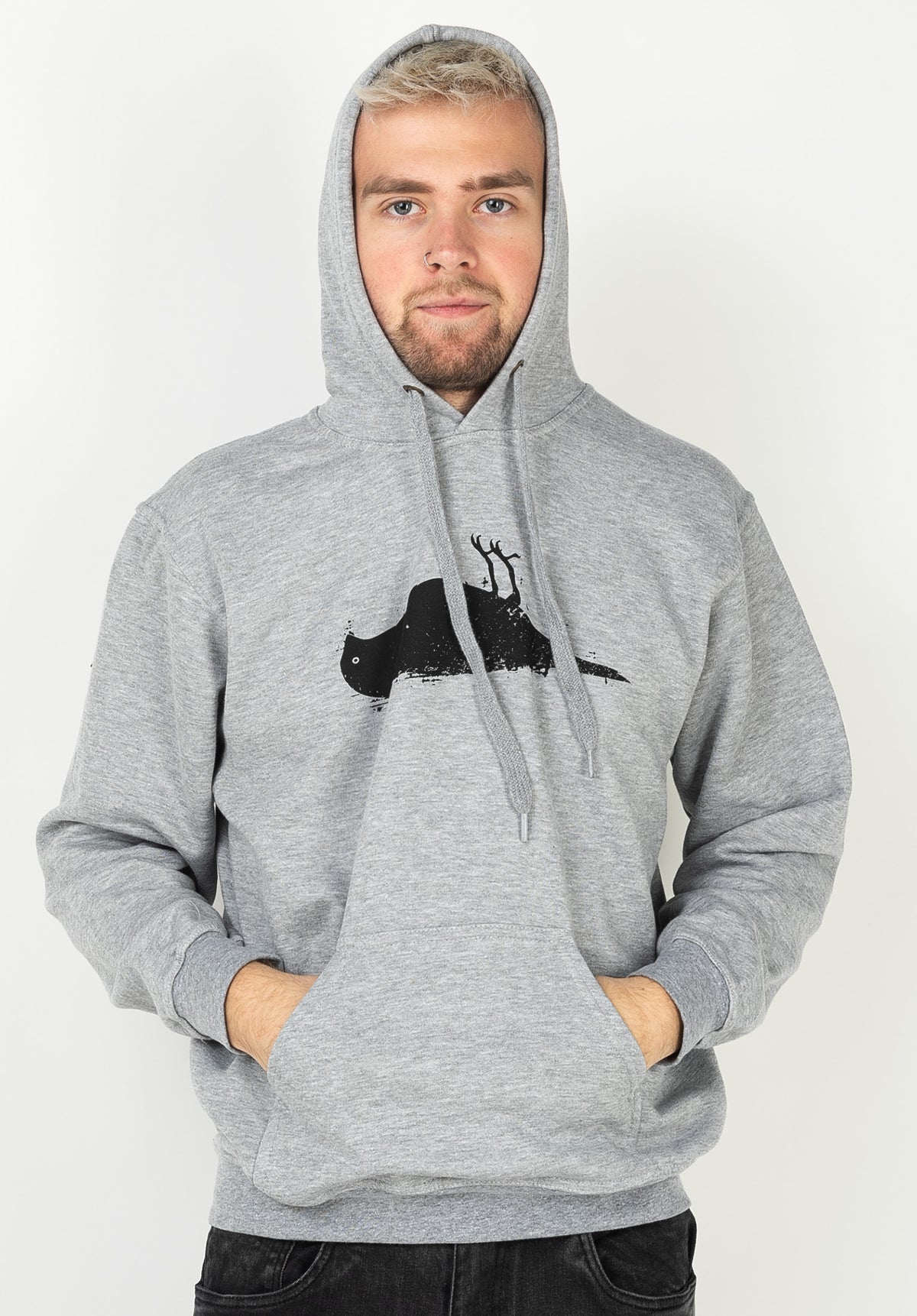 Atticus Bird Hoodie heathergrey – Ansicht 2