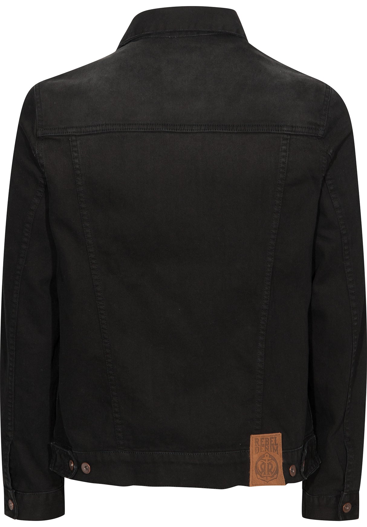 Jeansjacke black Rueckenansicht