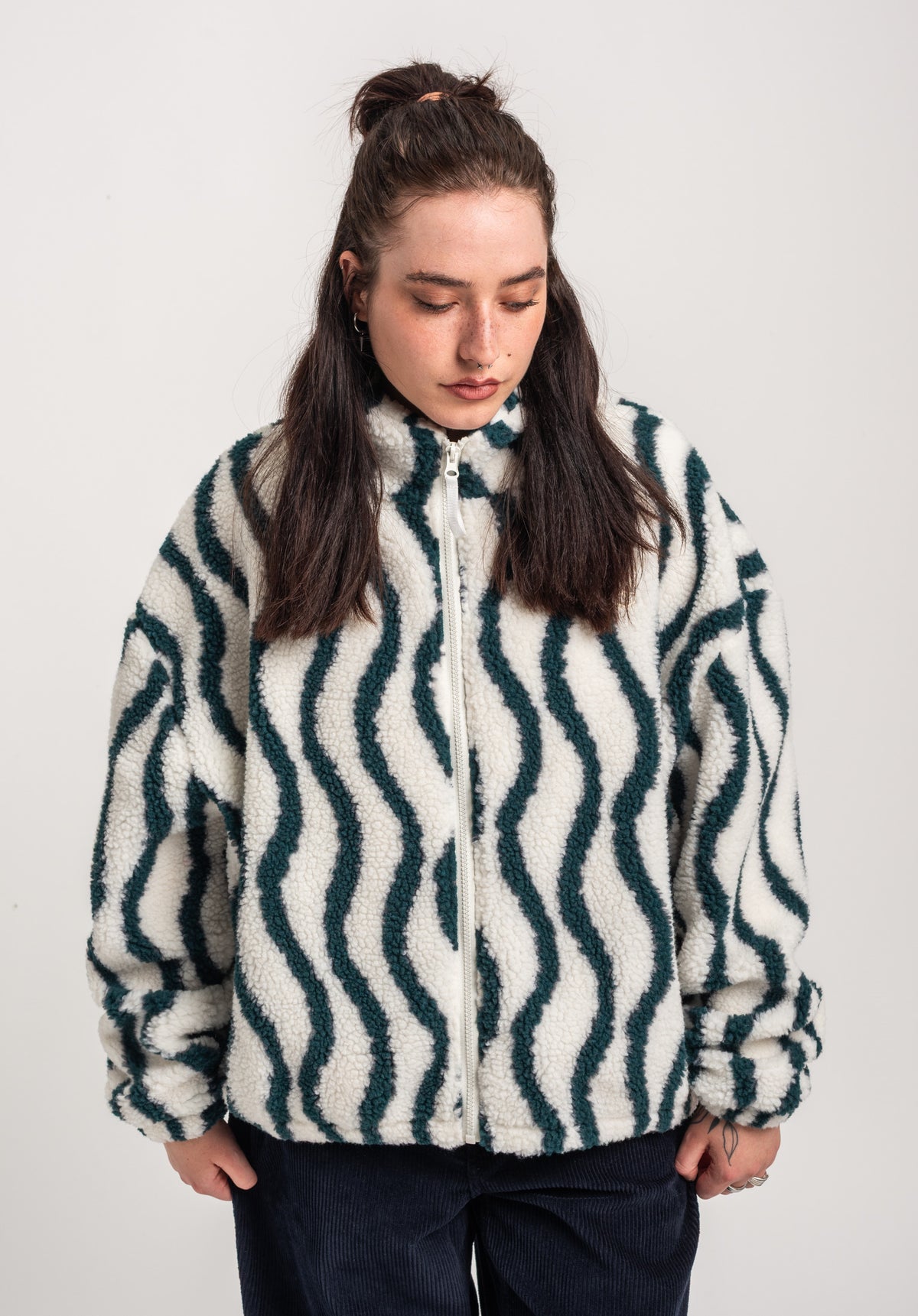 TITUS Nieva Übergangsjacke offwhite-striped – Rückenansicht