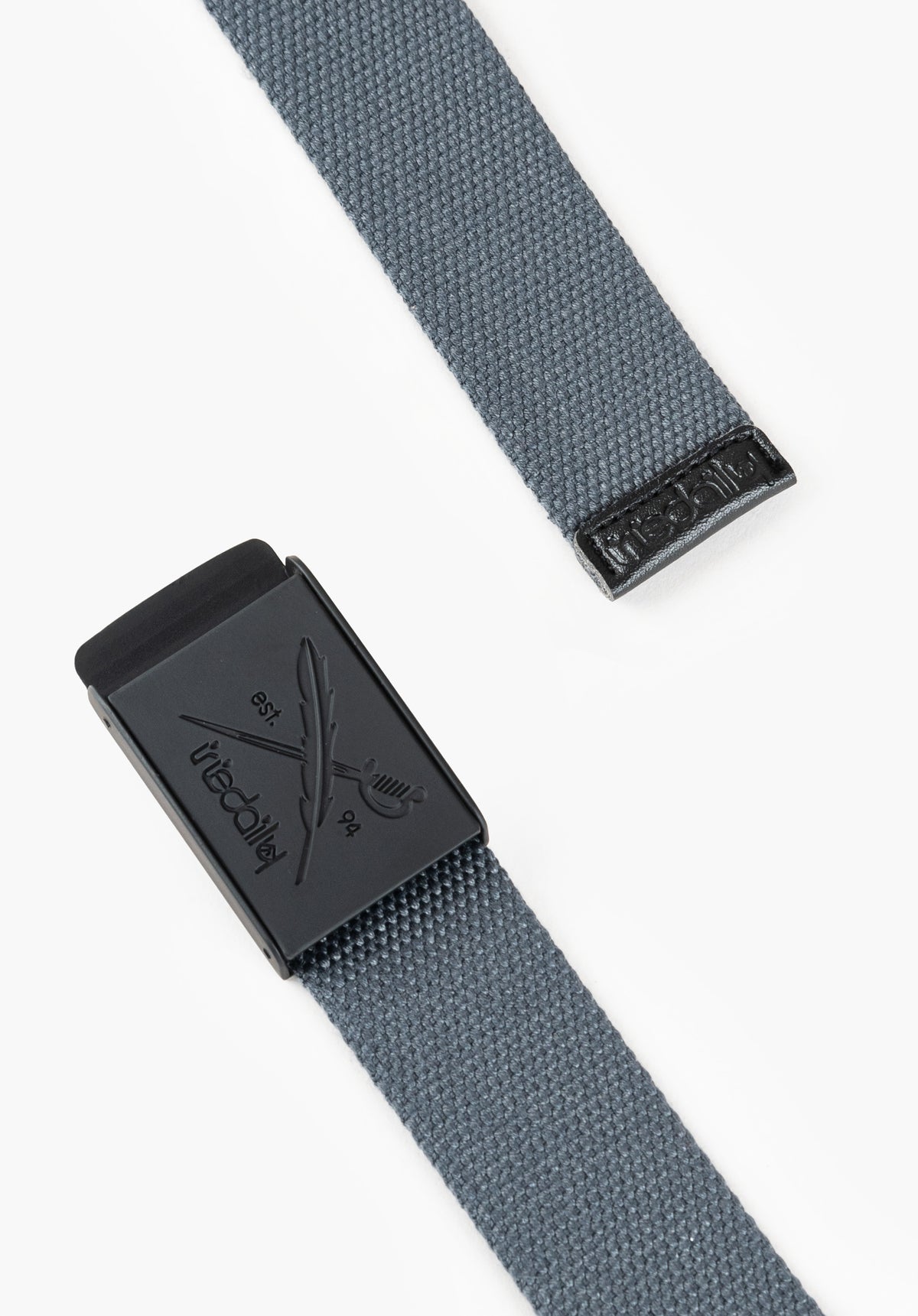 iriedaily Flag Rubber Gürtel anthracite – Rückenansicht
