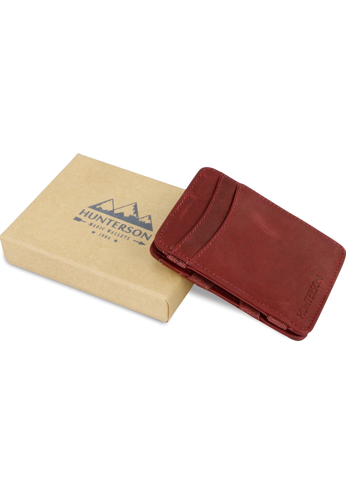 Magic Wallet RFID burgundy Seitenansicht