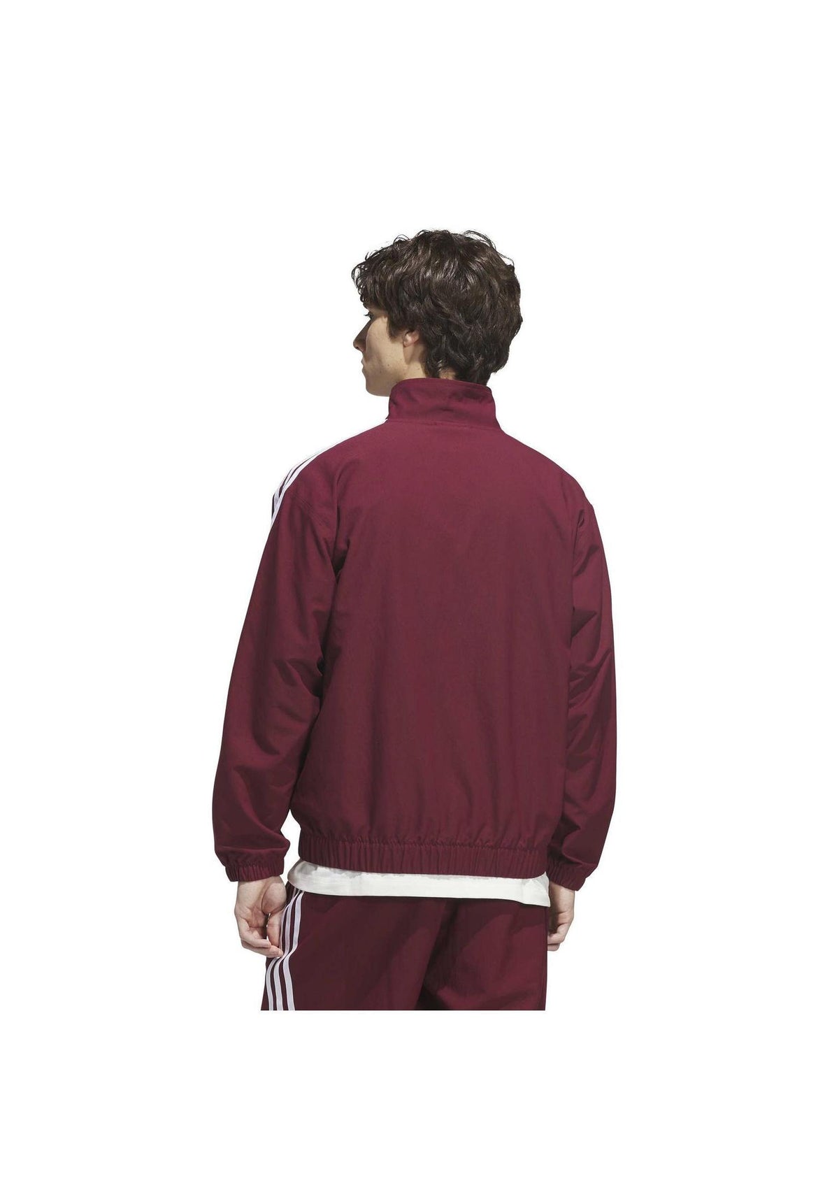 adidas-skateboarding Superfire TK Trainingsjacke darkred-white – Rückenansicht