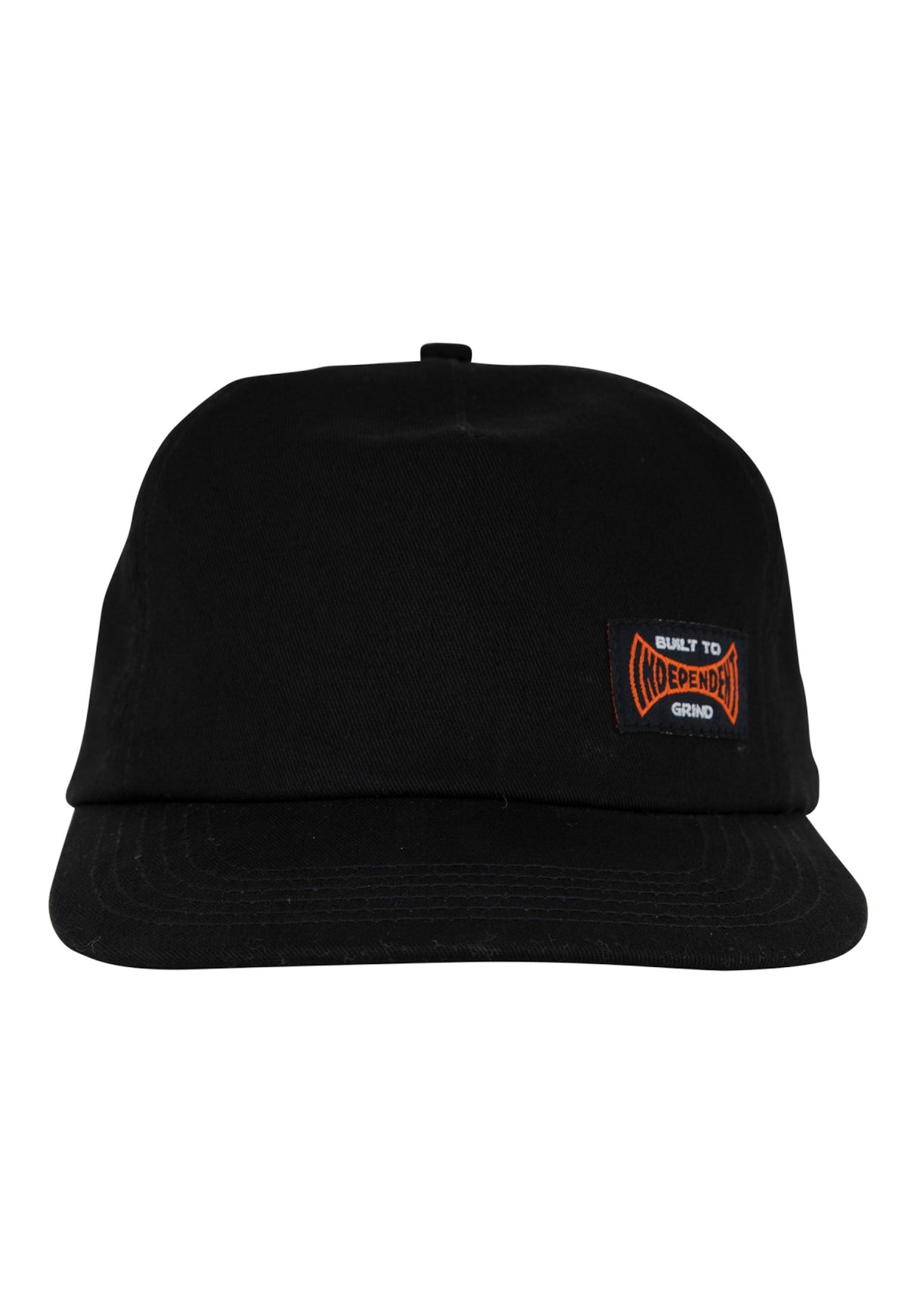 Built To Grind 5-Panel Snapback Unstructured black Closeup1
