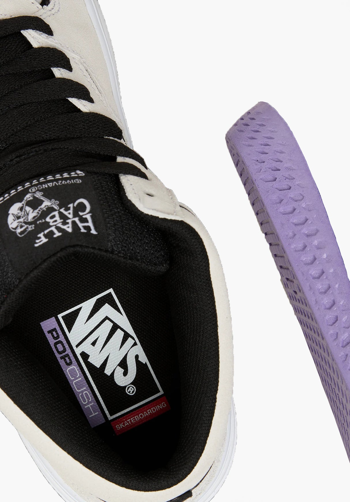 Skate Half Cab WaffleCup white-black Closeup2