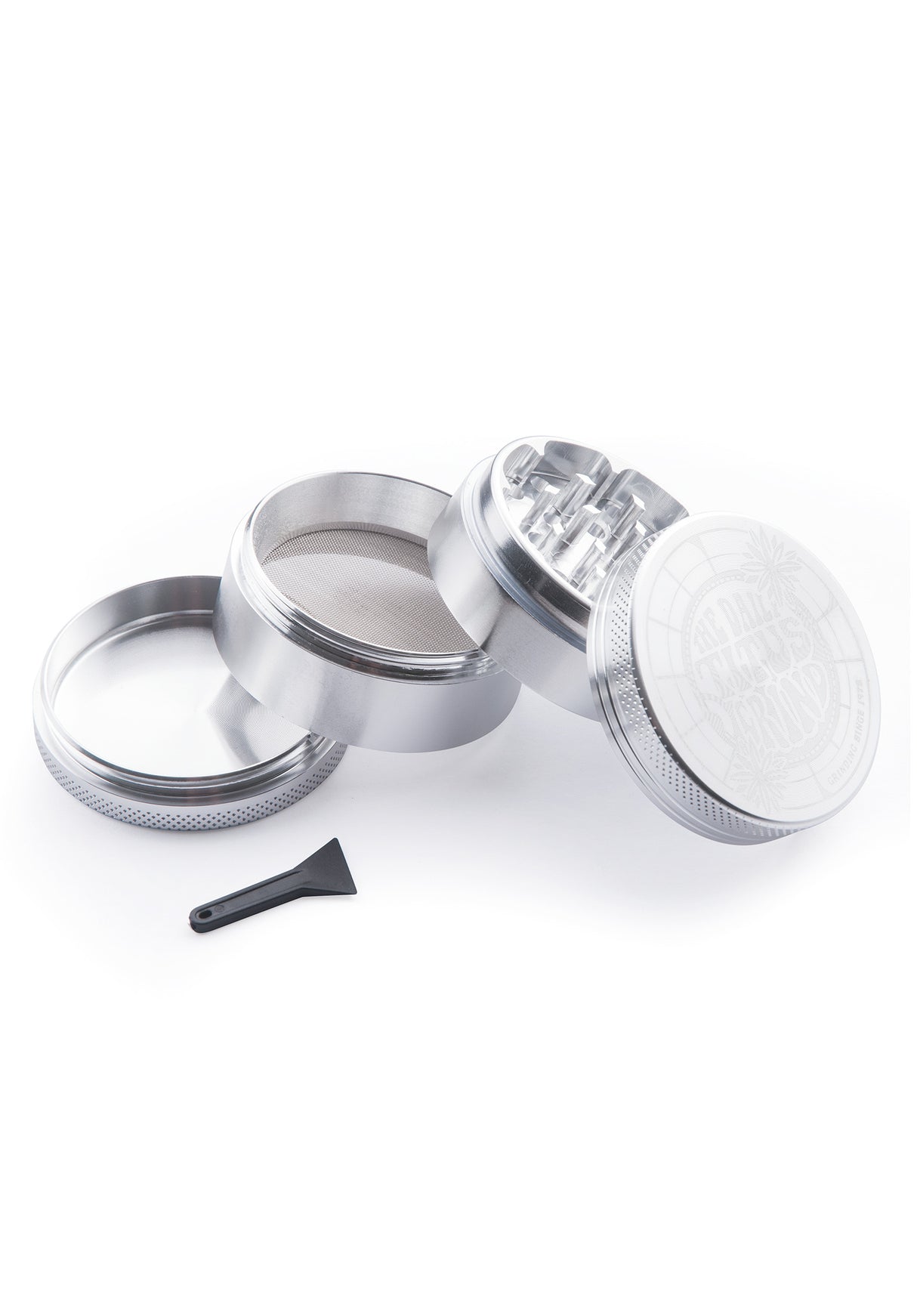 The Daily Grind Metal 4 Parts silver Closeup1