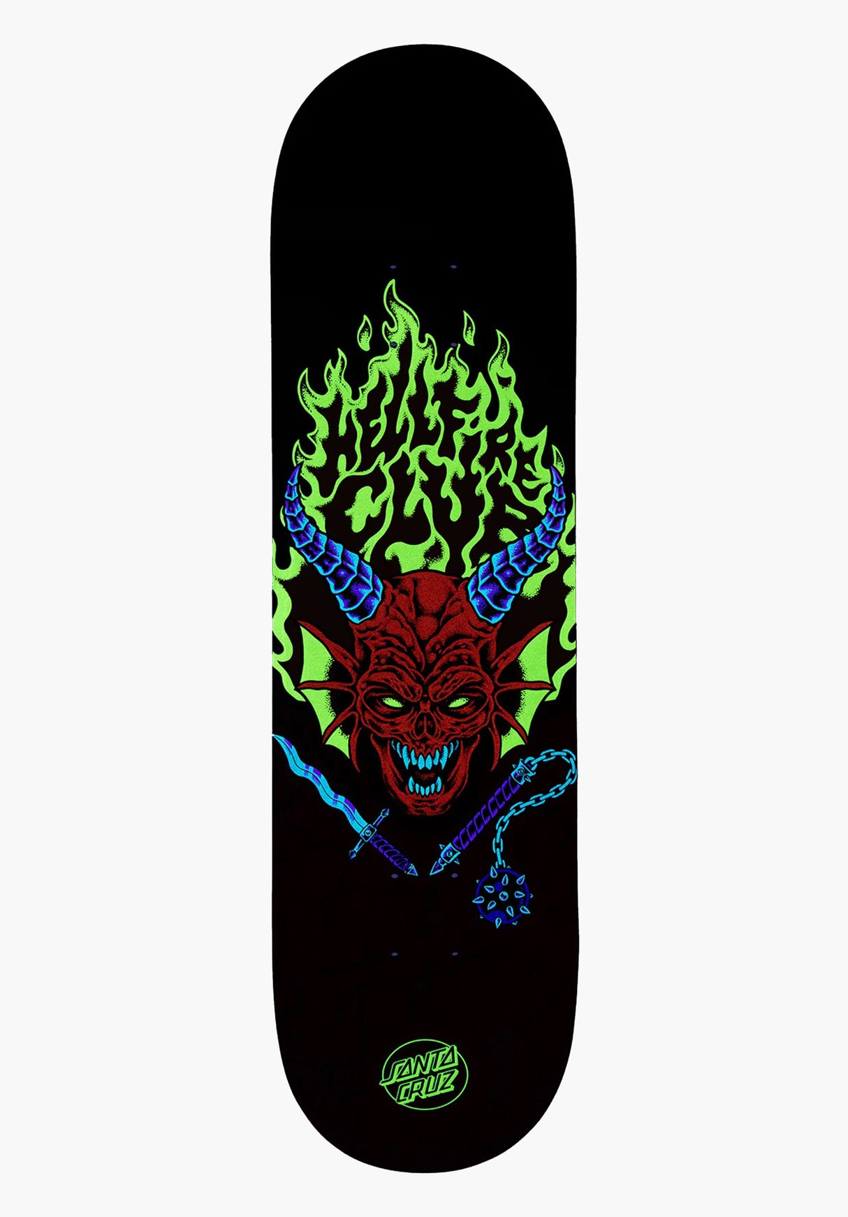 X Stranger Things Hellfire Club glow-in-the-dark Rueckenansicht