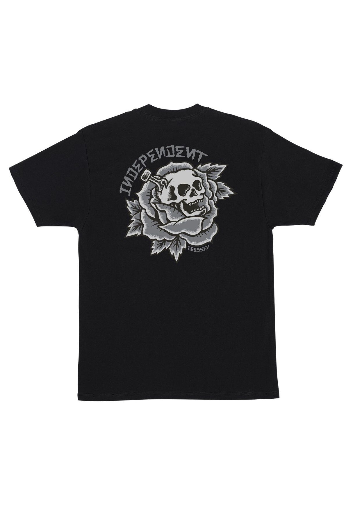 Dressen Skull Rose Heavyweight black Rueckenansicht