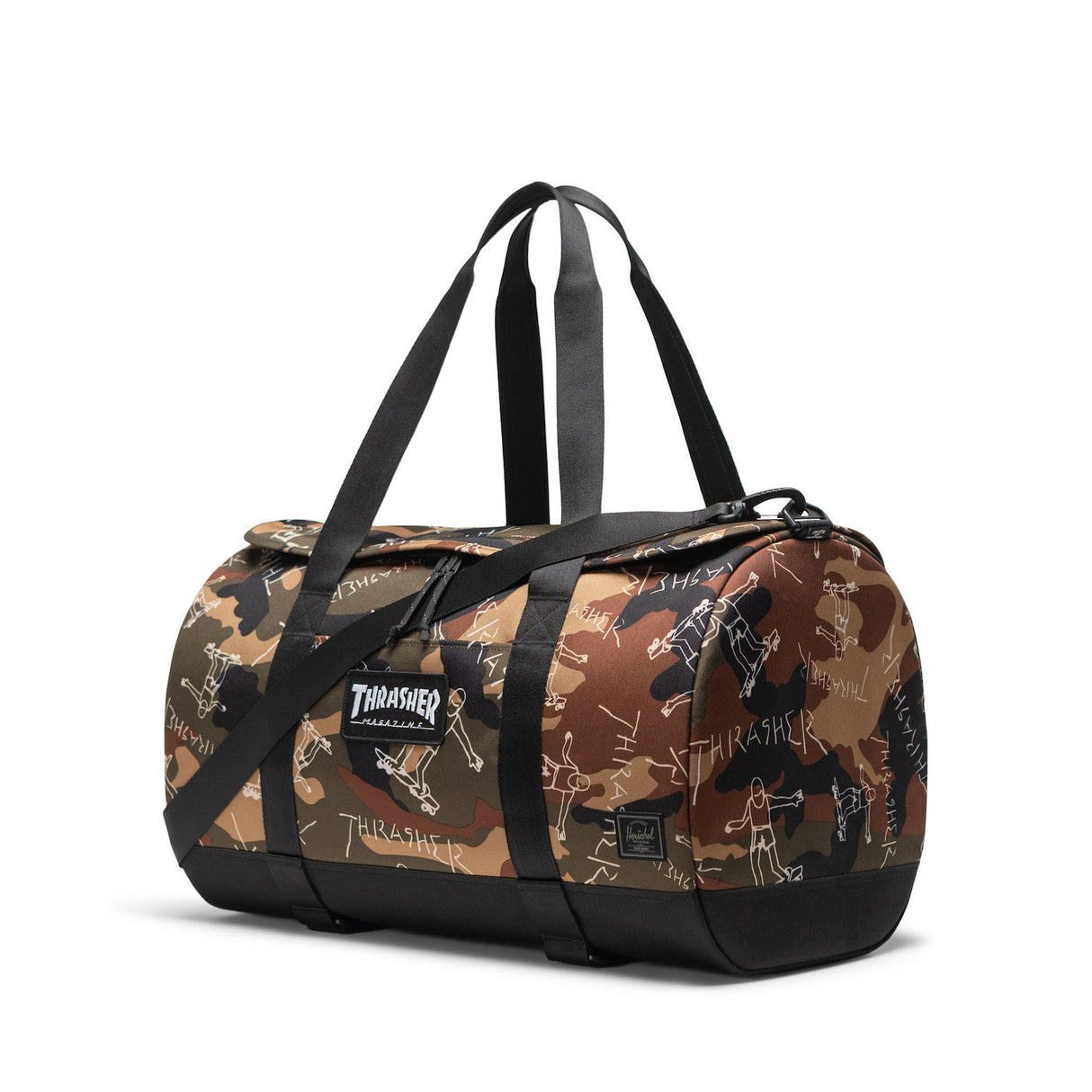 Thrasher Gonz Heritage Skate Duffle woodland-camo Seitenansicht