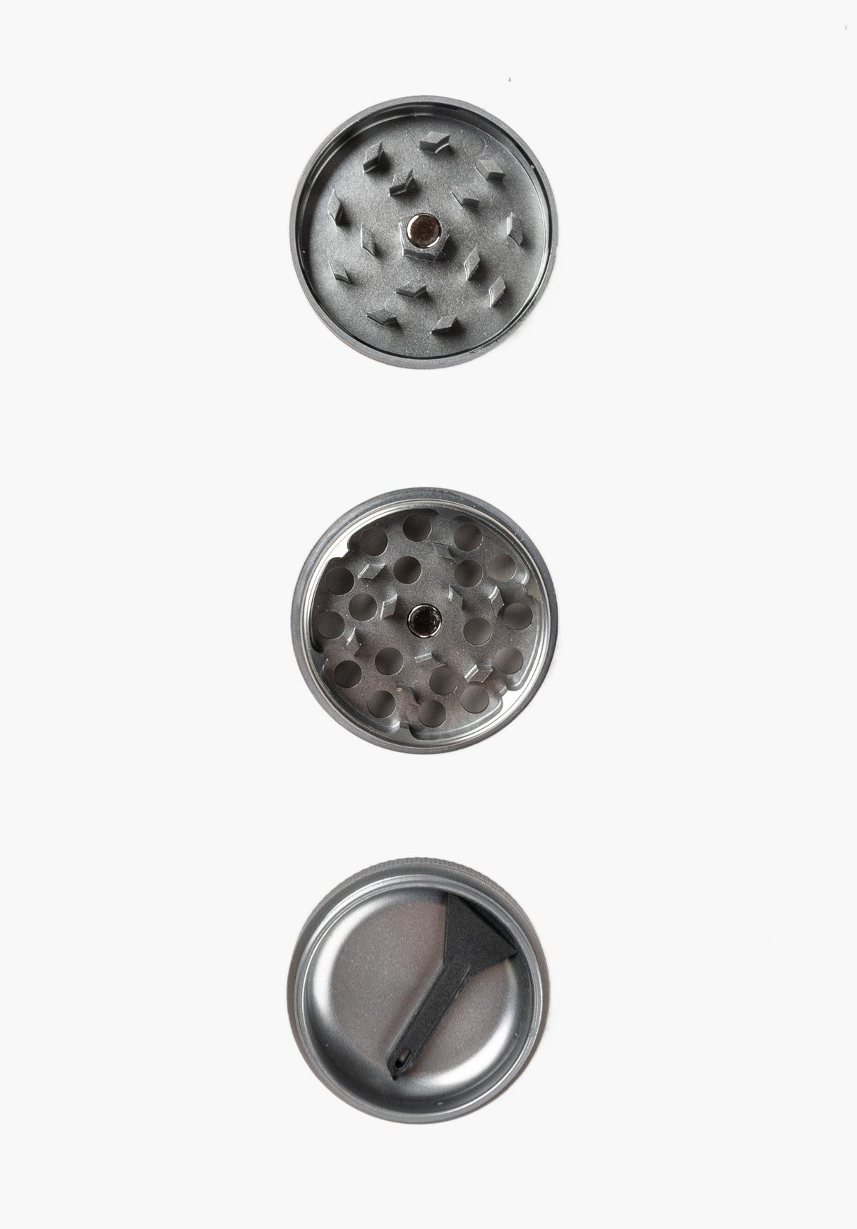 Hazy Days Pocket Metal 3 Parts Mini Grinder matte-grey Closeup2