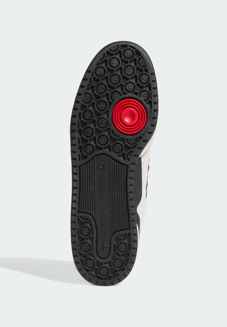 Forum 84 Low ADV crystalwhite-coreblack-betterscarlet Closeup2