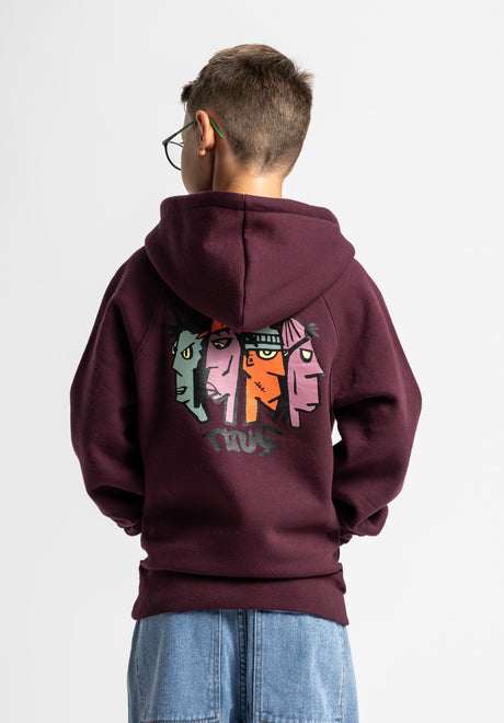 Crew Kids darkcherry Vorderansicht