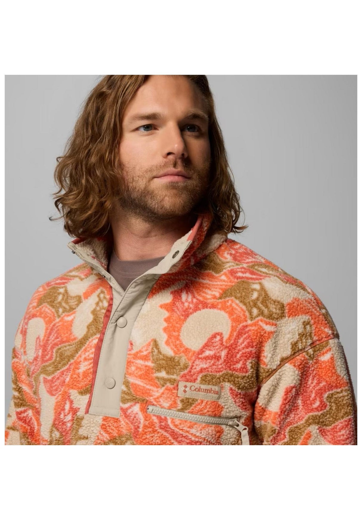 Helvetia II Printed Half Snap Fleece sanddune-sunscapes Rueckenansicht