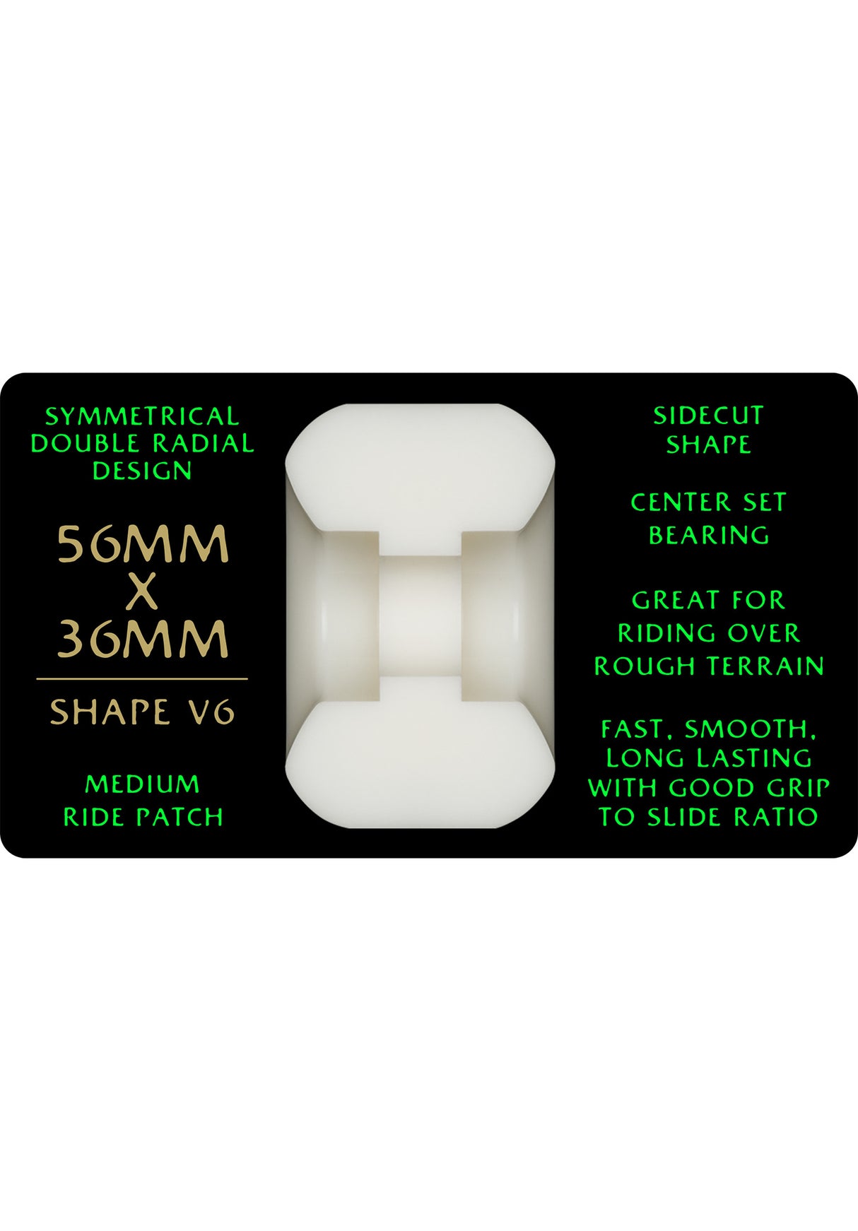 Dragons 88A V6 Symmetrical Medium Ride offwhite Rueckenansicht