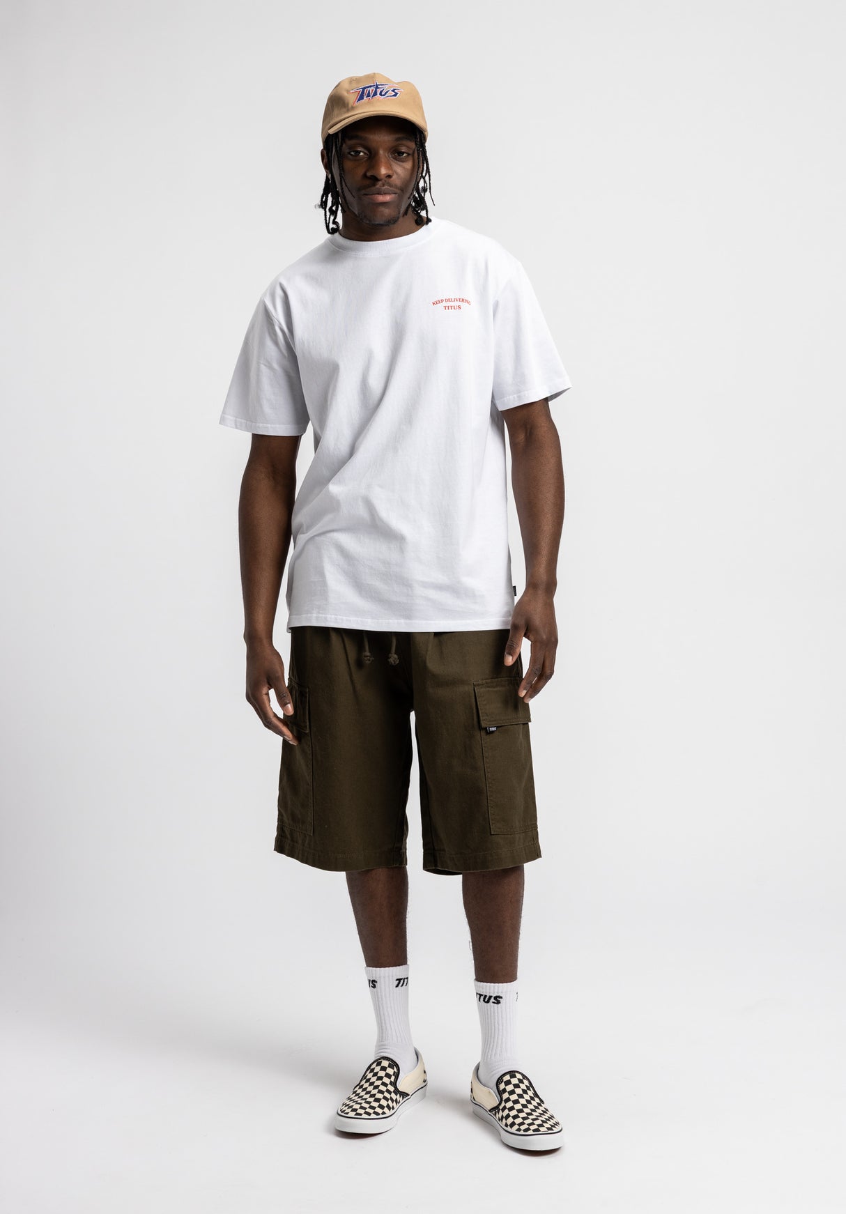 Pizza delivery boy white Oberansicht