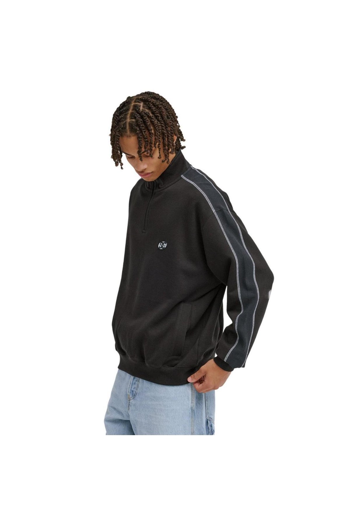 Flow Down 1/4 Zip black Rueckenansicht