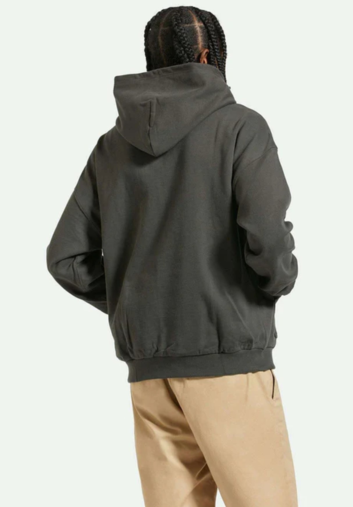 Embroidered Heavy Weight washedblack Rueckenansicht