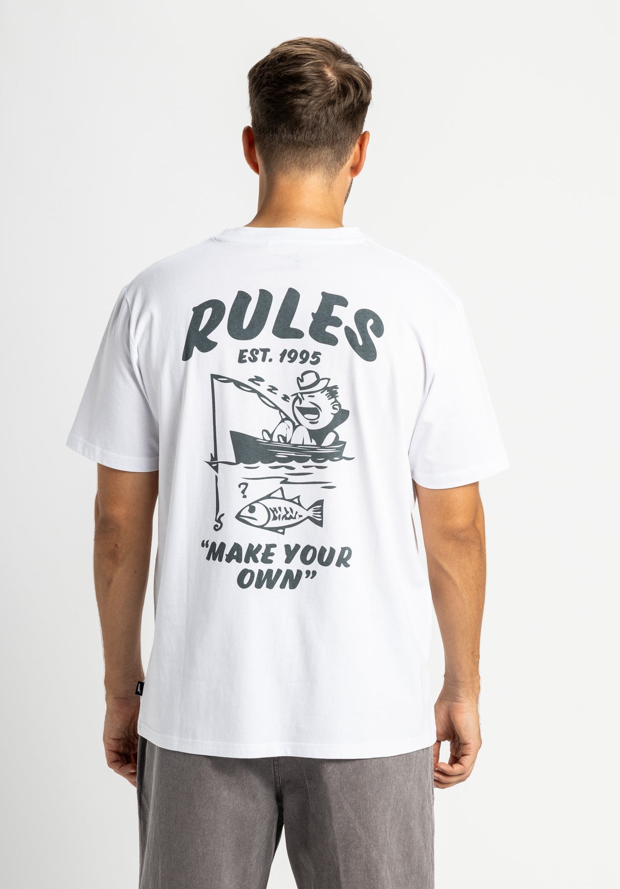 Cast white Rueckenansicht