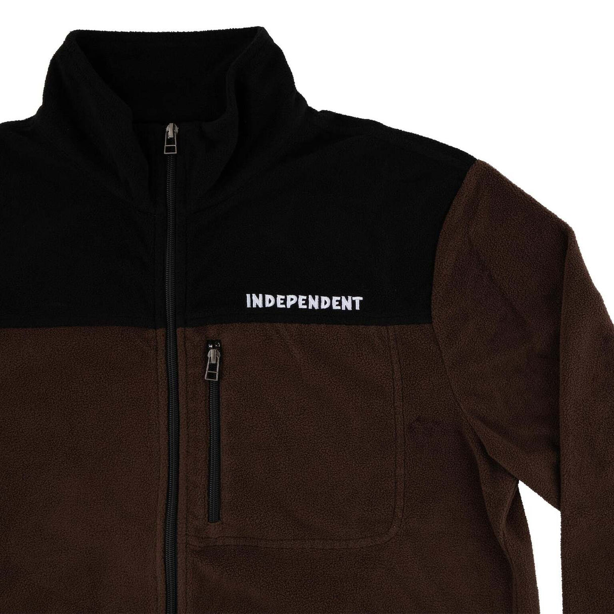 BTG Fleece Jacket darkbrown-black Closeup2