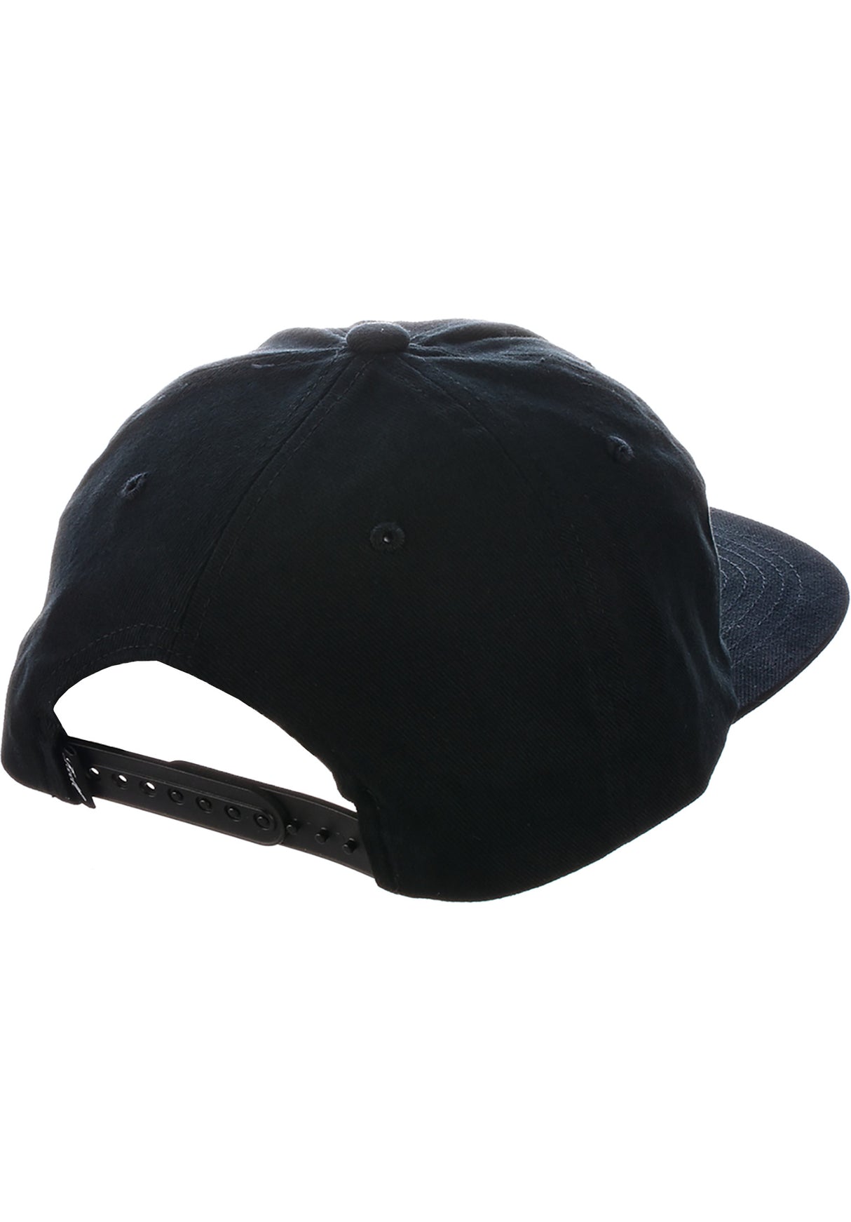 Flat 6-Panel Cap black Closeup1