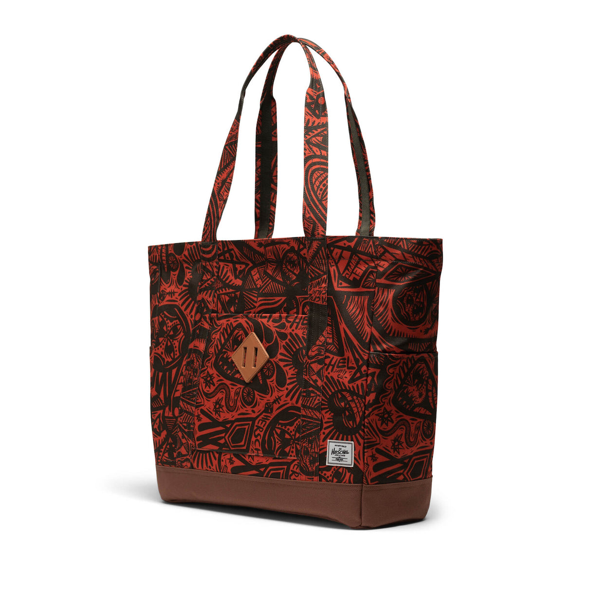 Thomas Campbell Heritage Tote TC forest night-saddle brown Seitenansicht