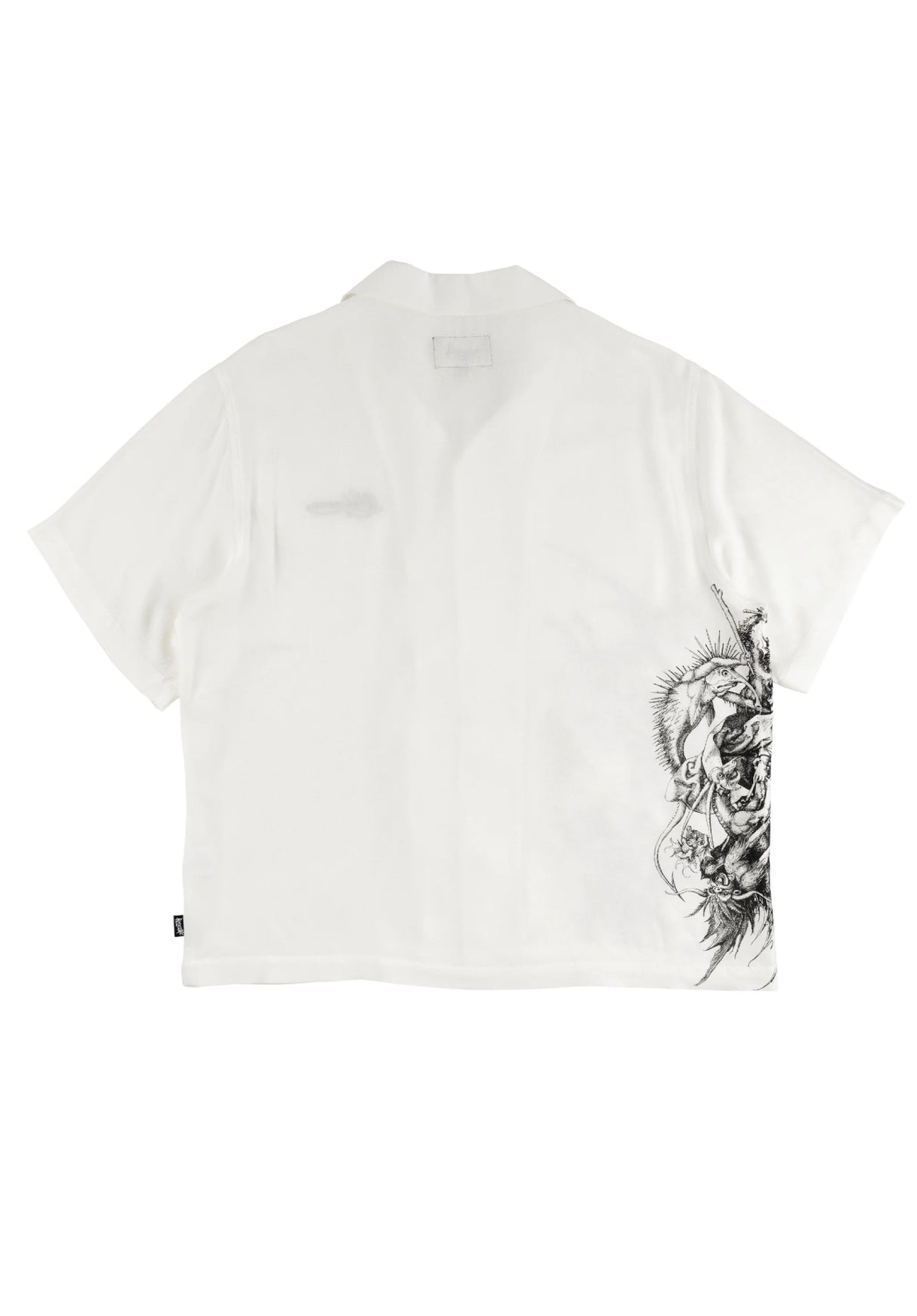 Torment printed linen white Rueckenansicht