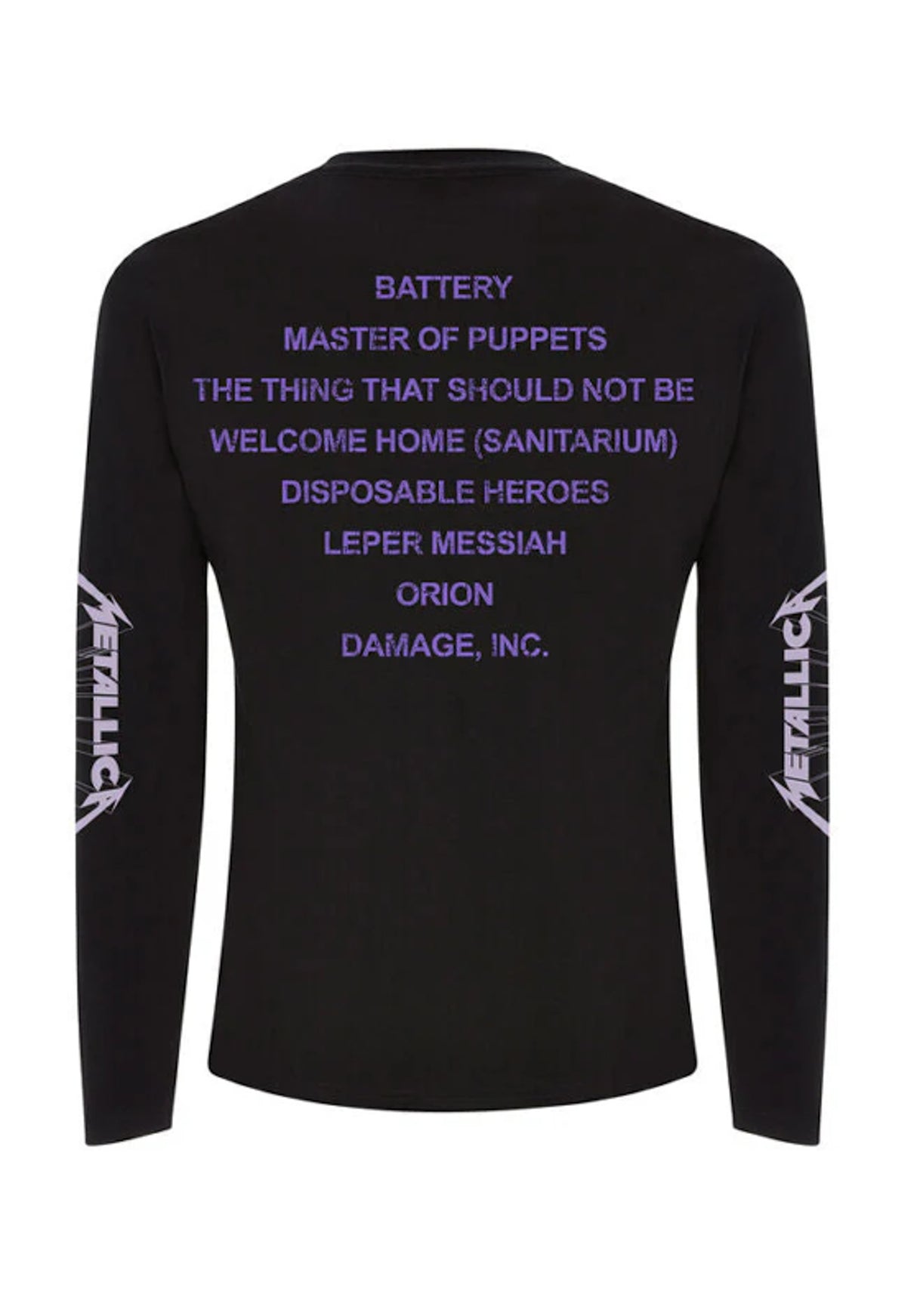 Metallica - Master of Puppets black Rueckenansicht