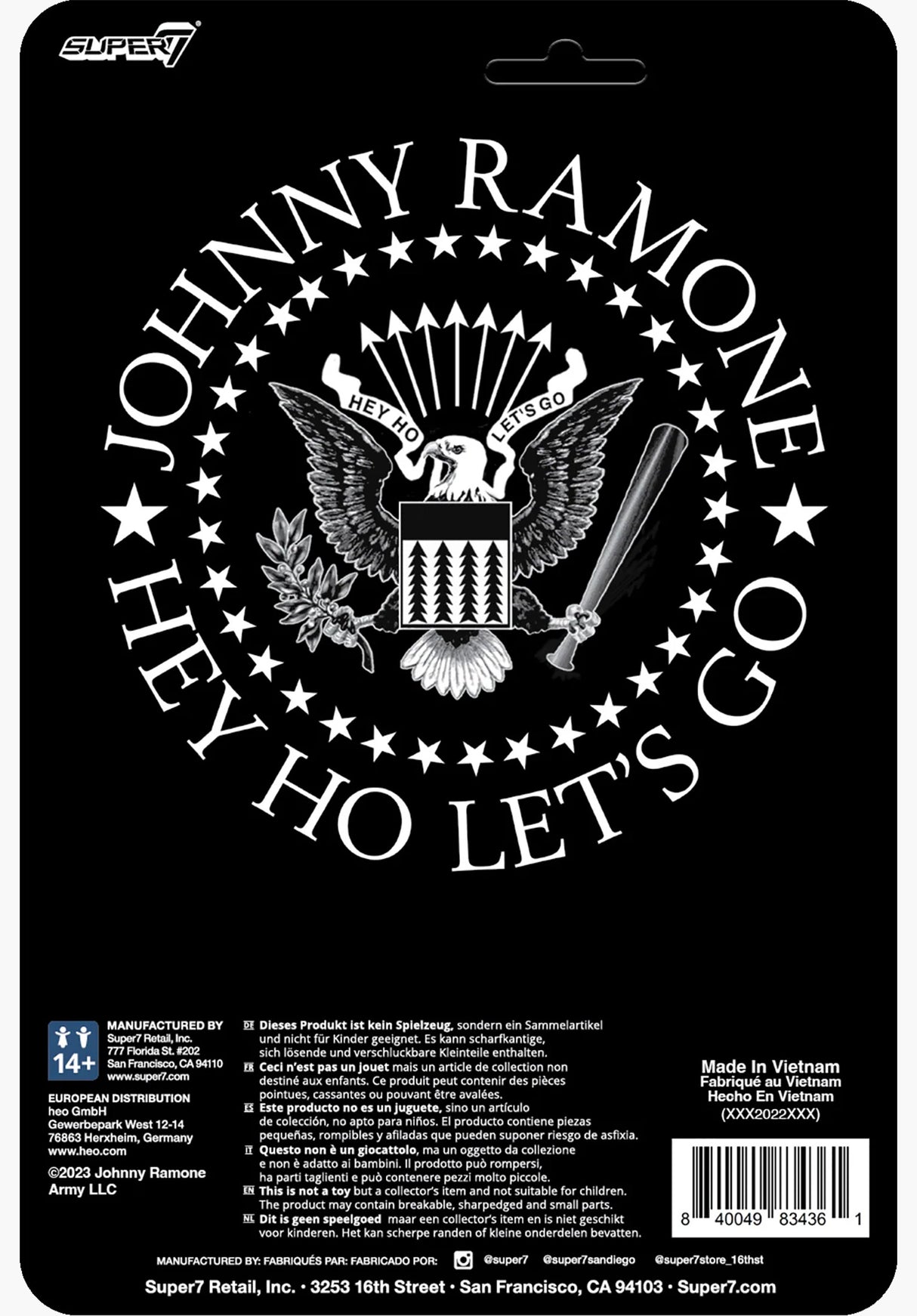 Johnny Ramone Reaction Figures Wave 01 - Johnny Ra multicolored Rueckenansicht